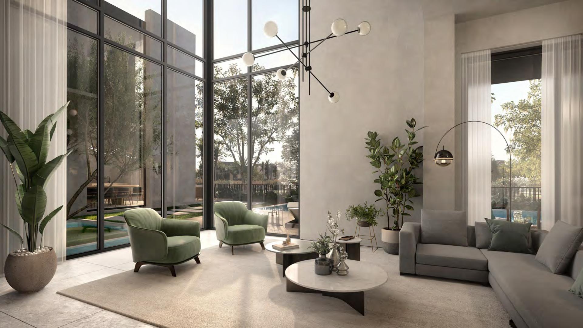 Modern 3-bedroom townhouse in Athlon, Dubai Land, featuring terrace and garden