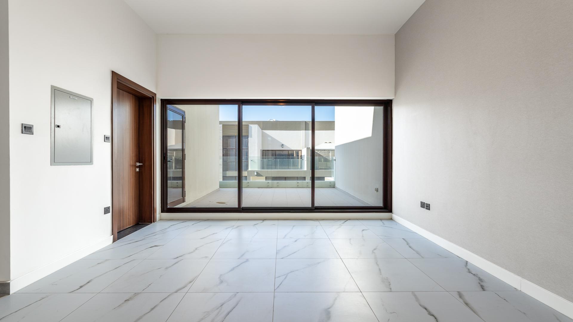 Spacious terrace view of townhouse in Elie Saab Vie at the Fields, Meydan