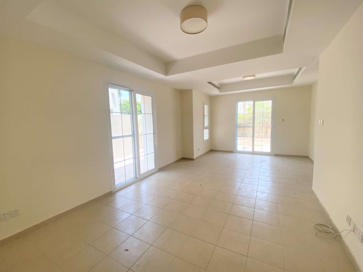 Exterior view of 3-bedroom villa in Al Reem 3, Arabian Ranches with garden path