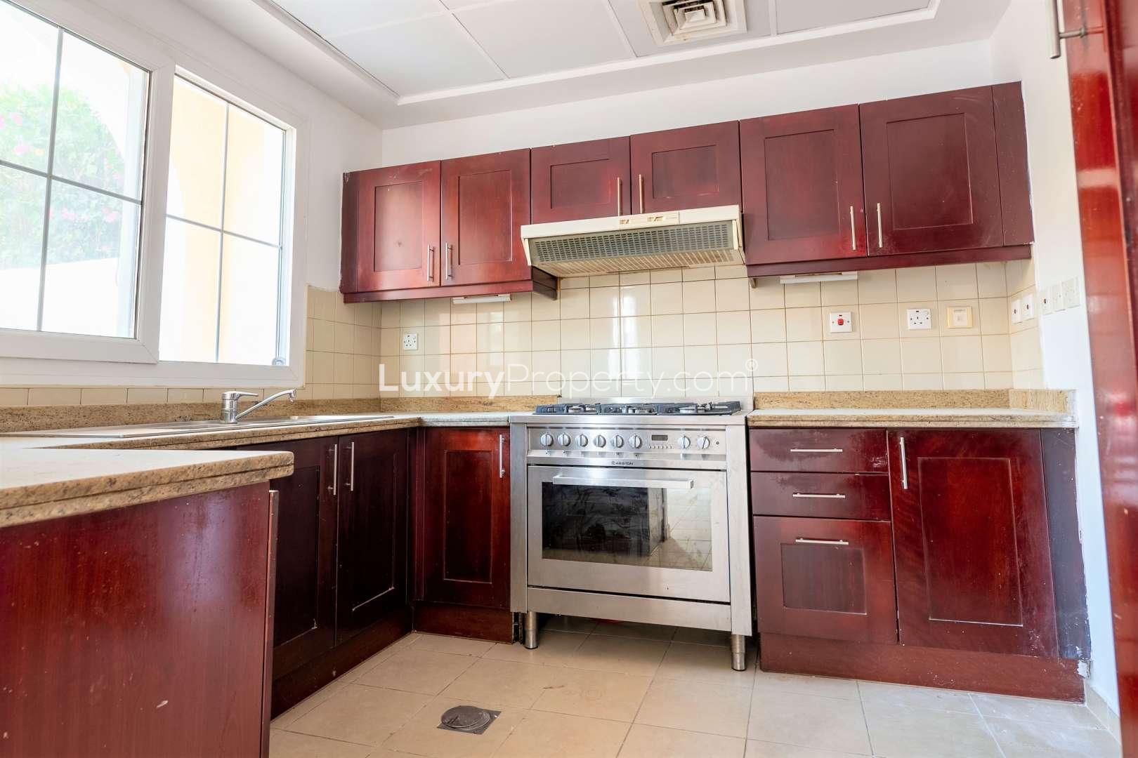 Spacious living area in 3-bedroom townhouse, Al Reem, Arabian Ranches, with natural light