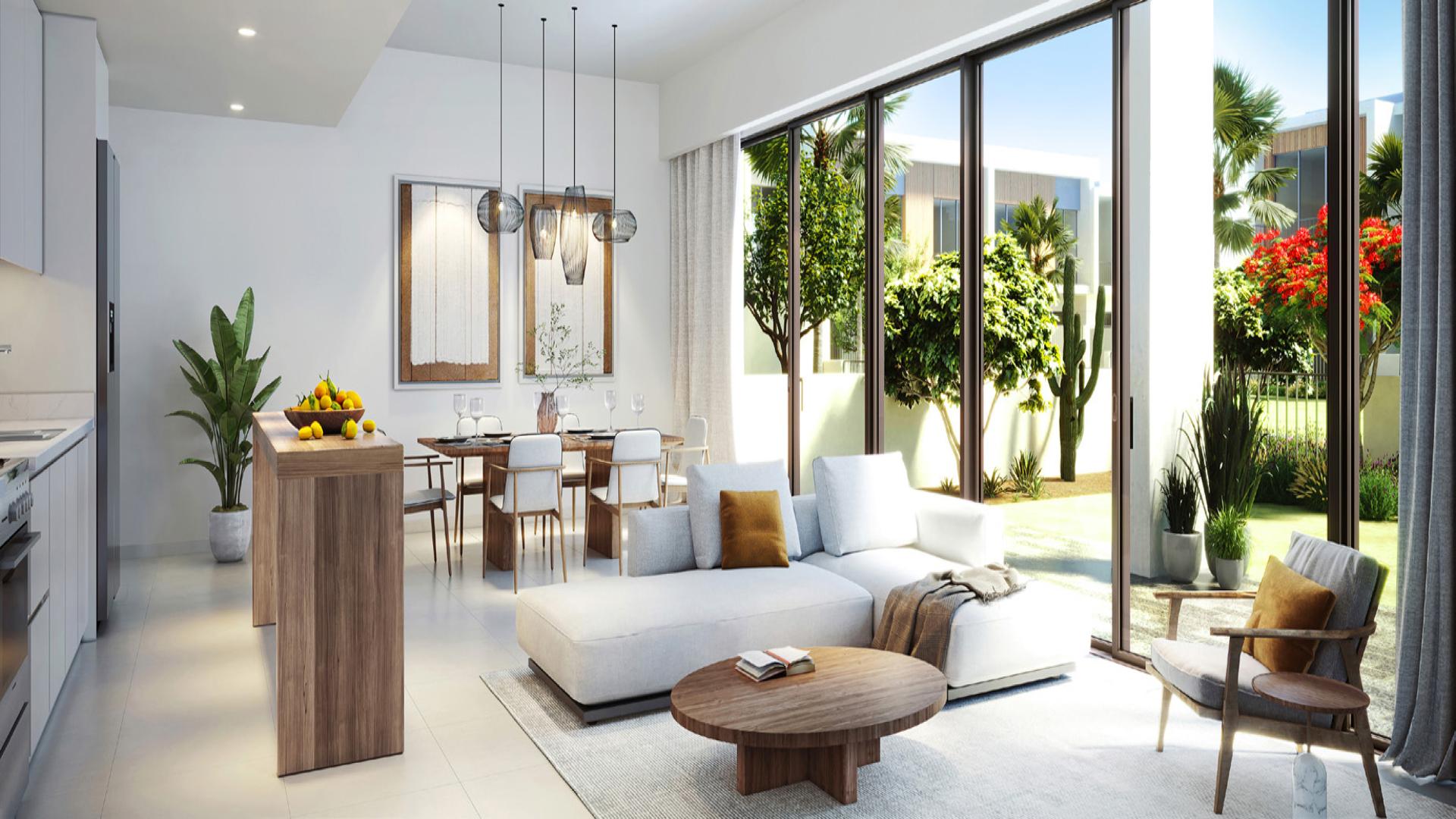 Modern open-plan living room and kitchen in Orania townhouse, The Valley