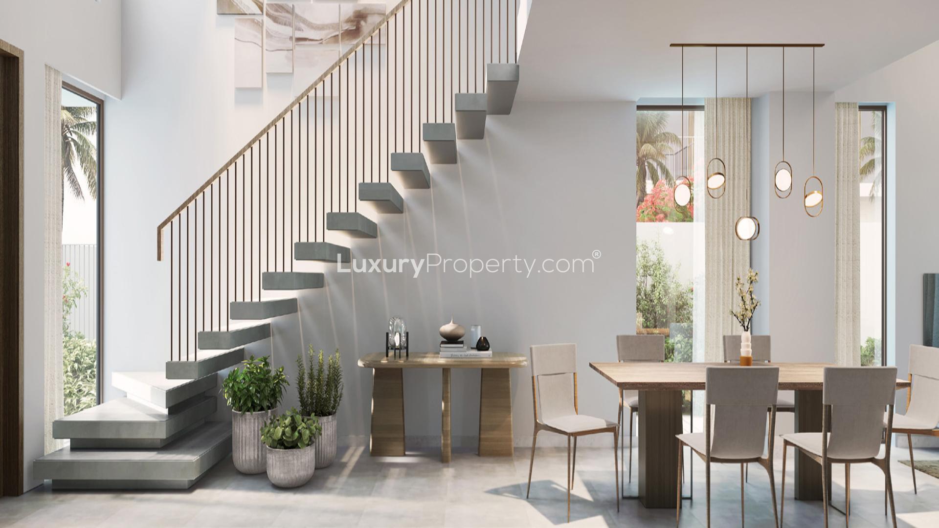 Contemporary townhouse exterior in Orania, The Valley, Dubai, featuring modern design elements