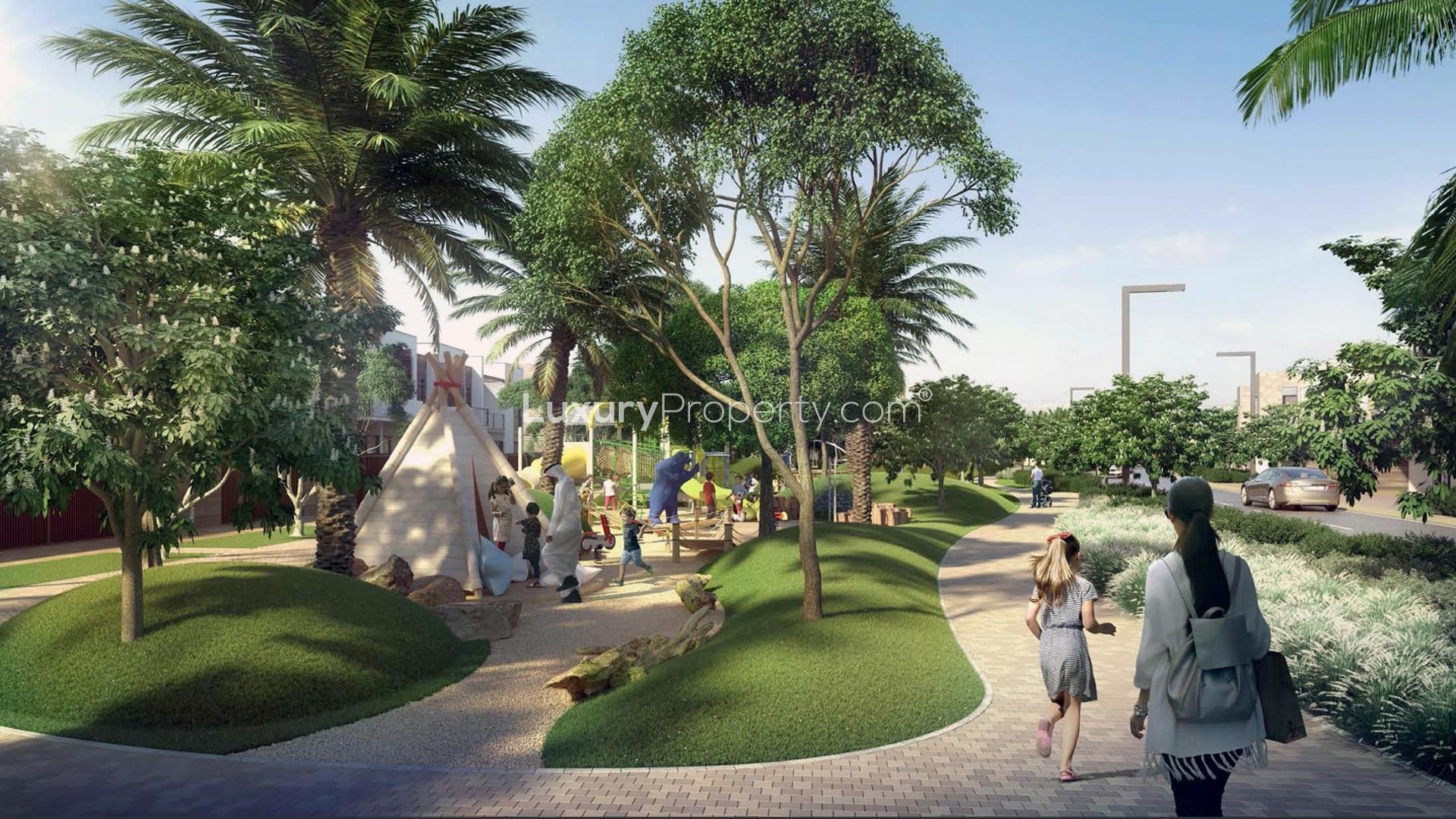 Modern 3-bedroom townhouse in Arabian Ranches 3, Ruba, single-row, park-facing, for sale