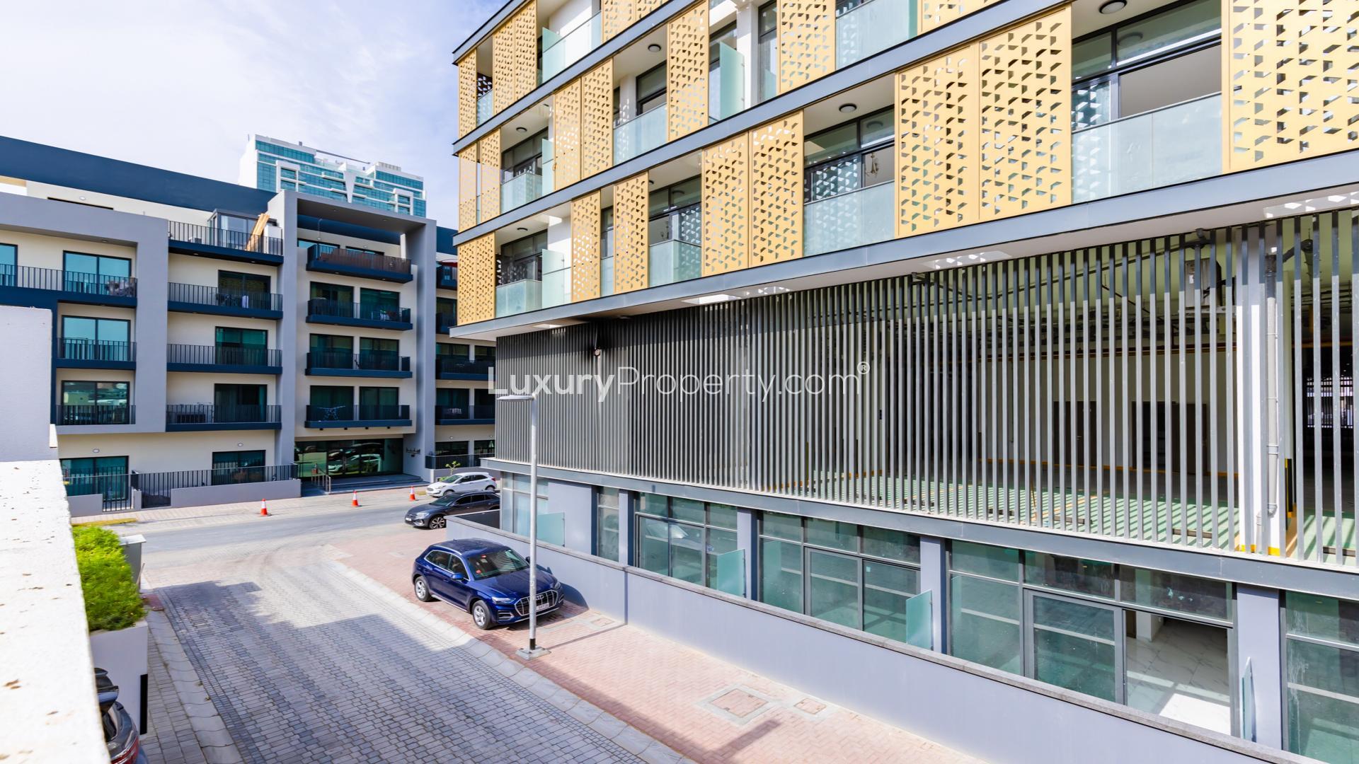 Spacious modern living area in District 10 townhouse, Jumeirah Village Circle, for sale