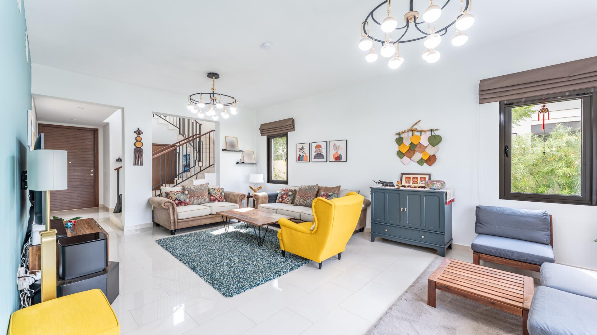 Bright dining and kitchen area in 3-bedroom villa, Azalea, Arabian Ranches 2