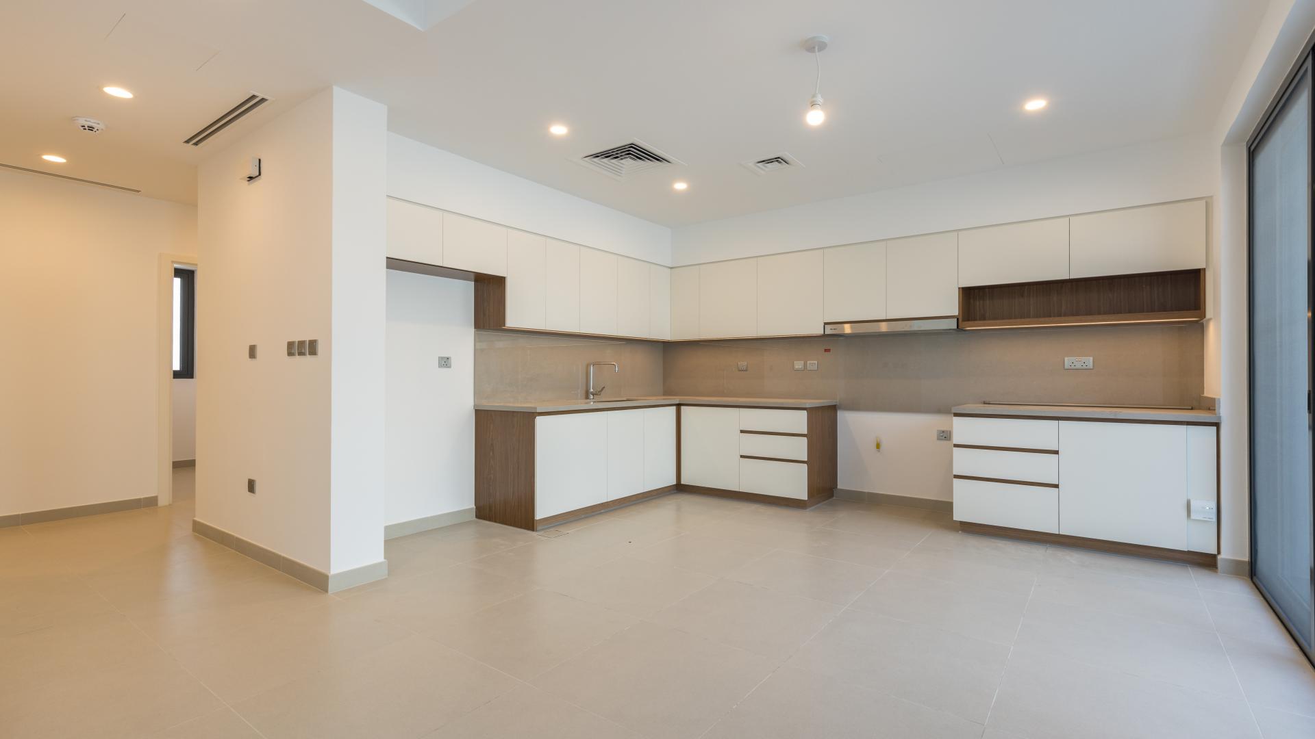 Exterior view of modern townhouse for sale in Camelia, Arabian Ranches 2, three bedrooms