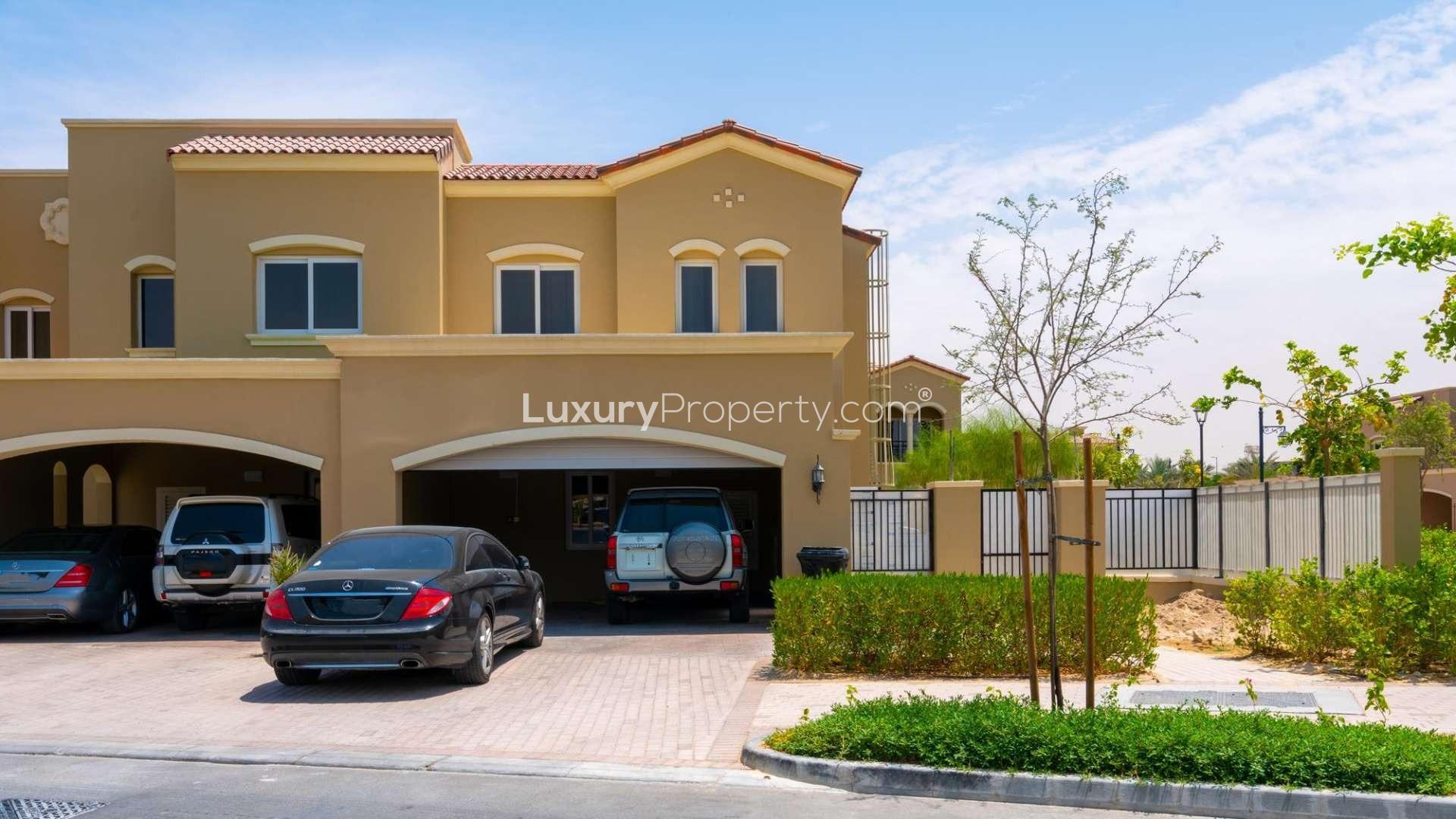 Living room of upgraded 3-bedroom townhouse in Casa Dora, Serena with modern decor