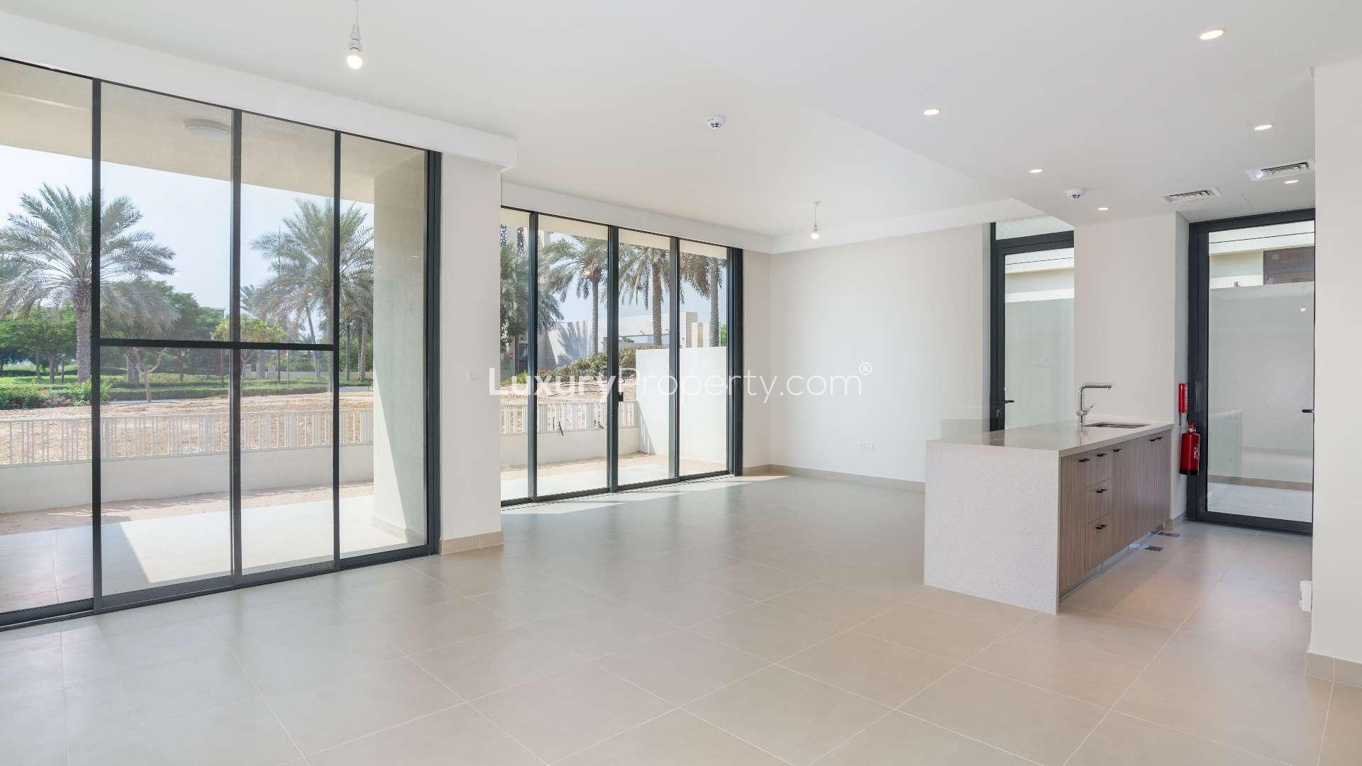 Modern 3-bedroom villa in Dubai Hills Estate, Club Villas, with lush surroundings and sleek design