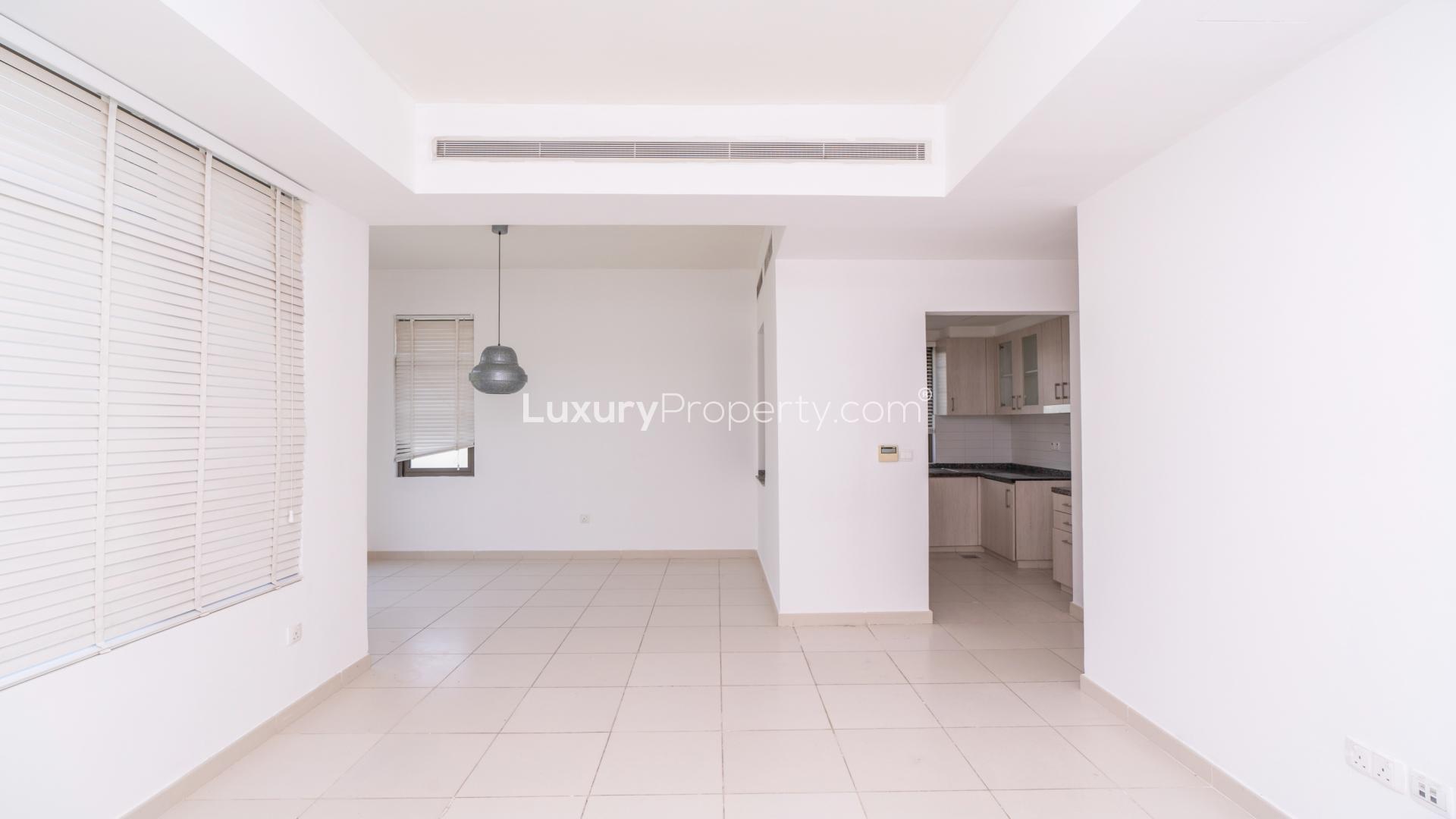 Bright living area in 3-bedroom townhouse, Mira Oasis, Reem community, available for sale