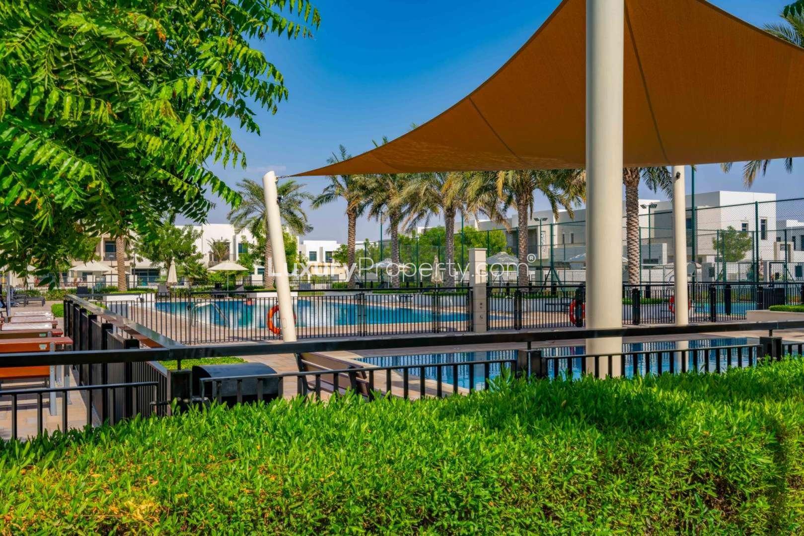 Bright living area in Type 5 townhouse, Hayat, Town Square. Spacious and modern design