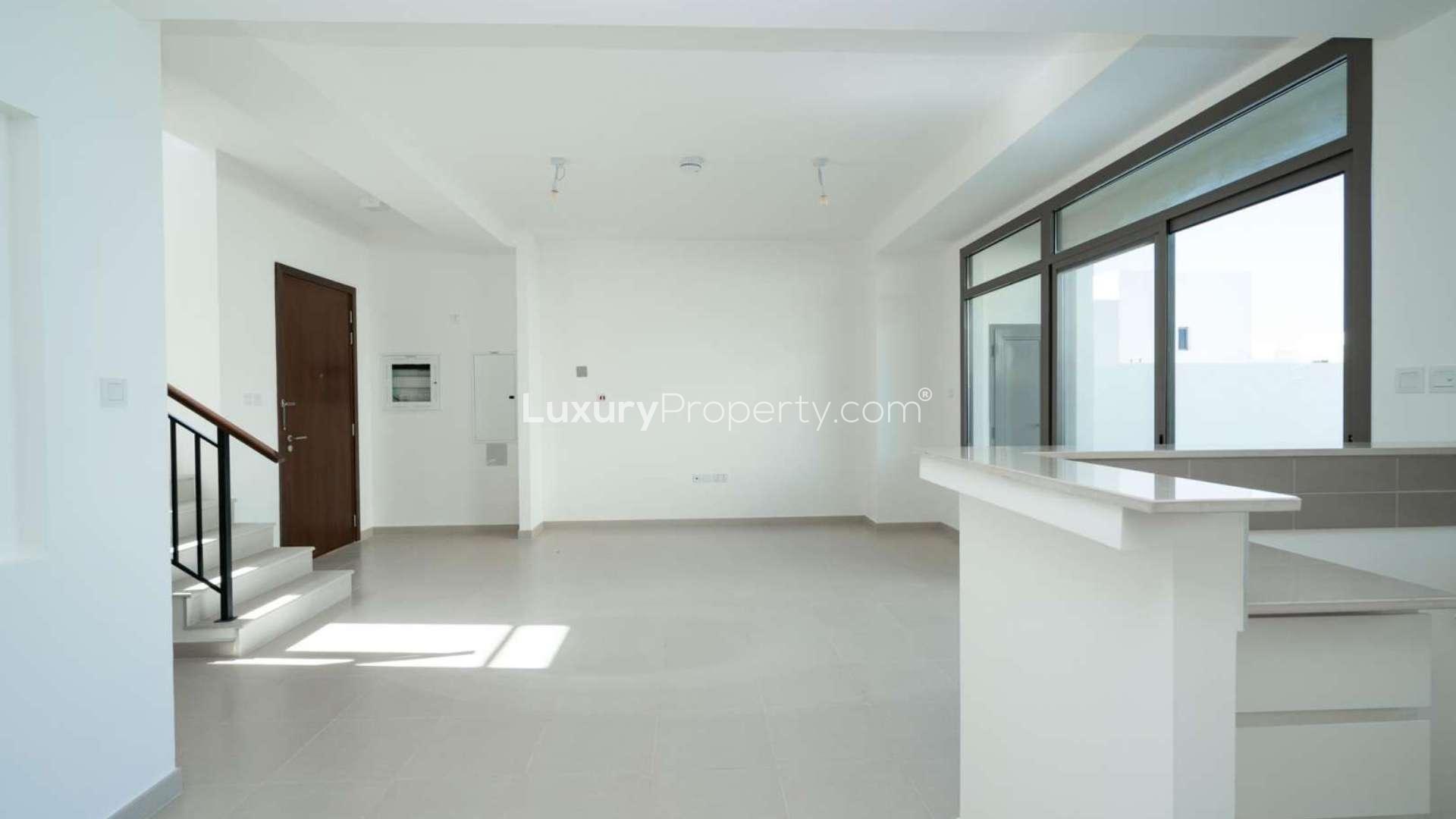 Open-plan living area in 3-bedroom townhouse, Hayat Town Square, for sale