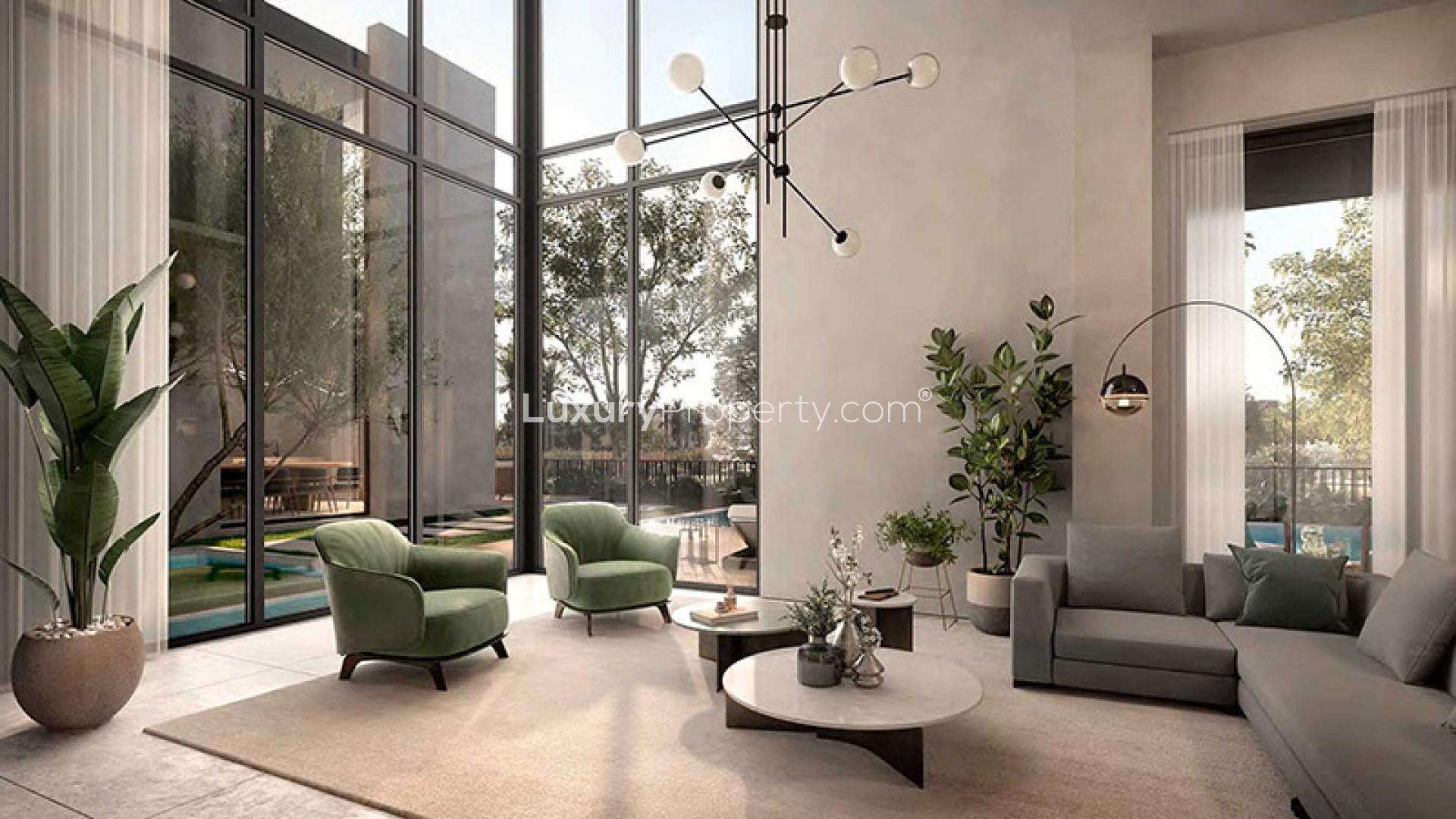 Bright mid-unit townhouse with garden view in Haven by Aldar, Dubai Land