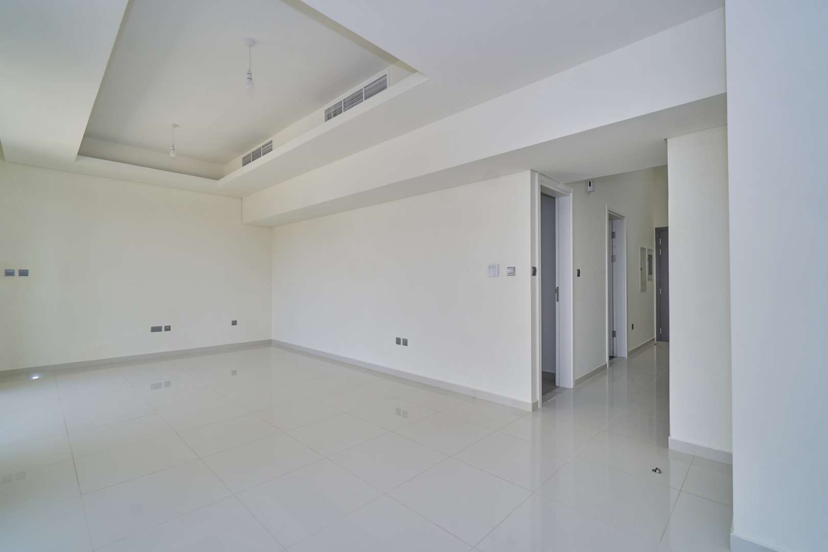 Spacious living area in three-bedroom townhouse, Juniper, Damac Hills 2, bright and modern design