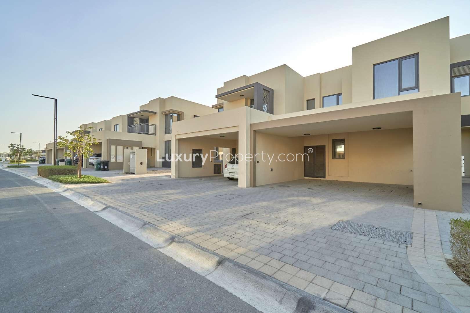 Beautiful 3-bedroom townhouse exterior in Maple, Dubai Hills Estate, for sale