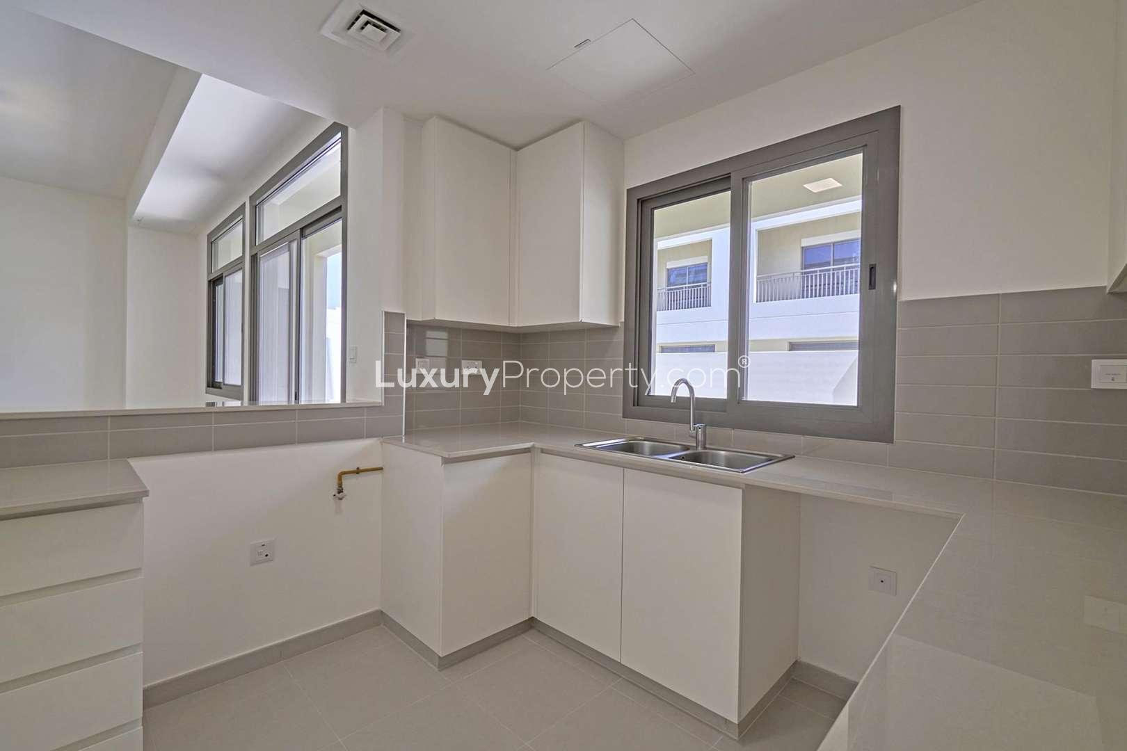 Modern interior of 3-bedroom townhouse for sale in Naseem, Town Square with staircase