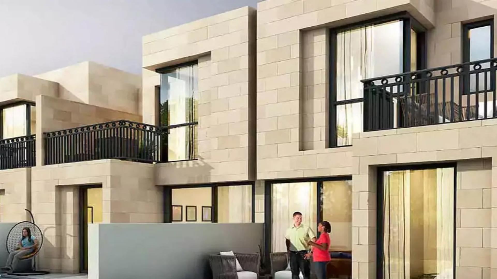 Genuine resale 3-bedroom townhouse exterior in Damac Hills 2, Victoria 2 community
