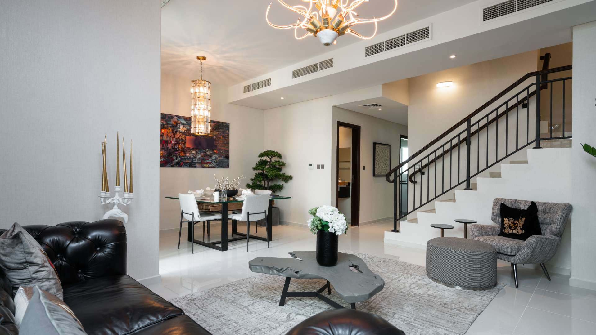 Modern three-bed townhouse with balcony in Damac Hills 2, Sanctuary community