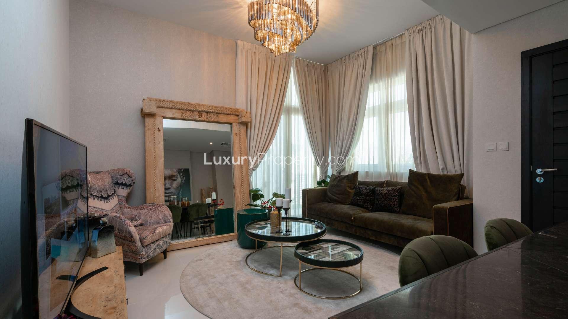 Elegant three-bedroom townhouse exterior in Trixis, The Roots Akoya Oxygen community