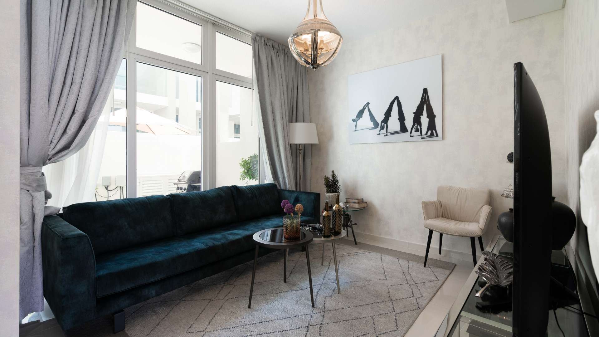 Modern townhouses in Akoya Oxygen's Vardon community, surrounded by lush greenery