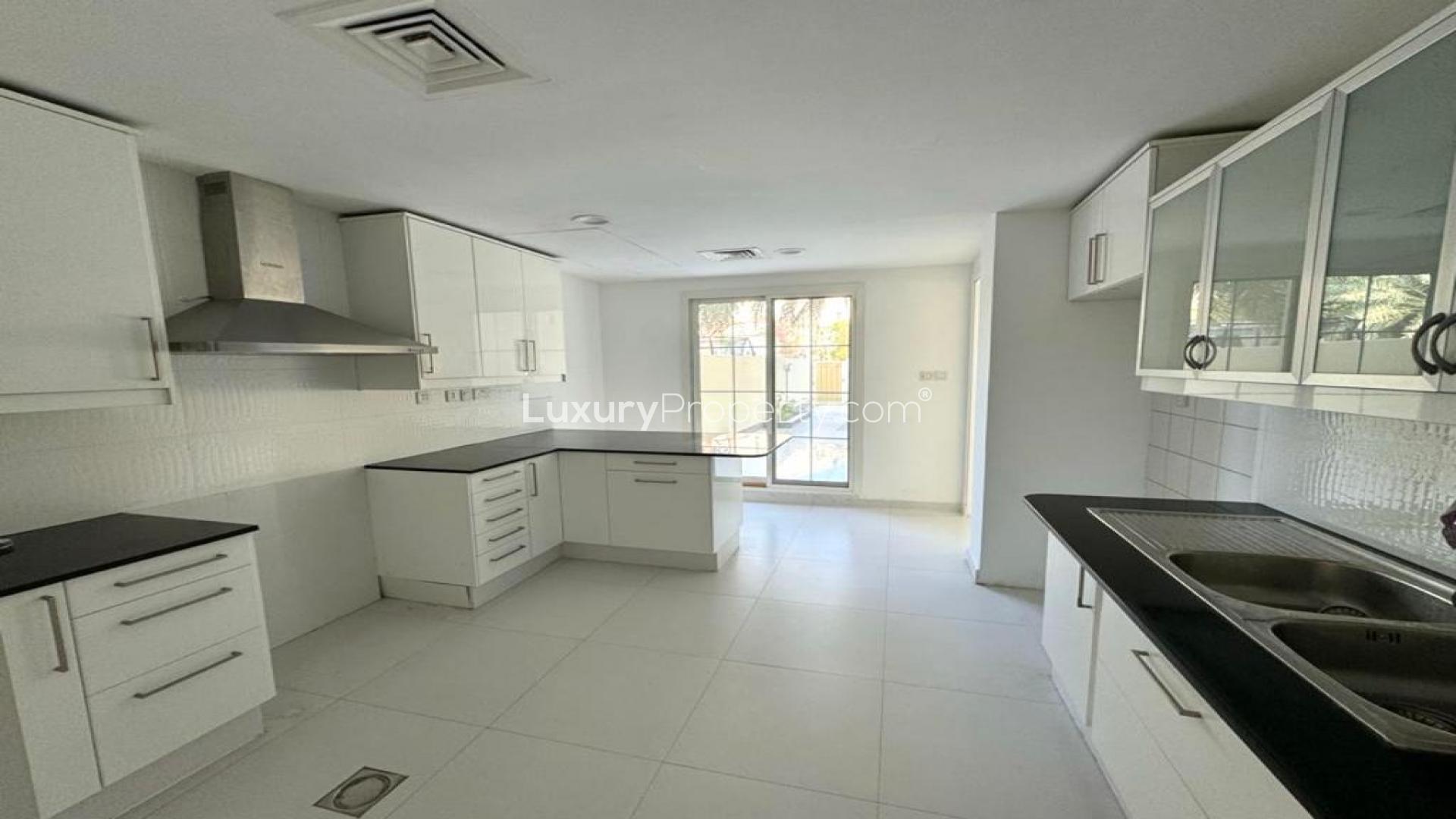 Bright, spacious living area in Springs 15 villa, The Springs community, available for rent