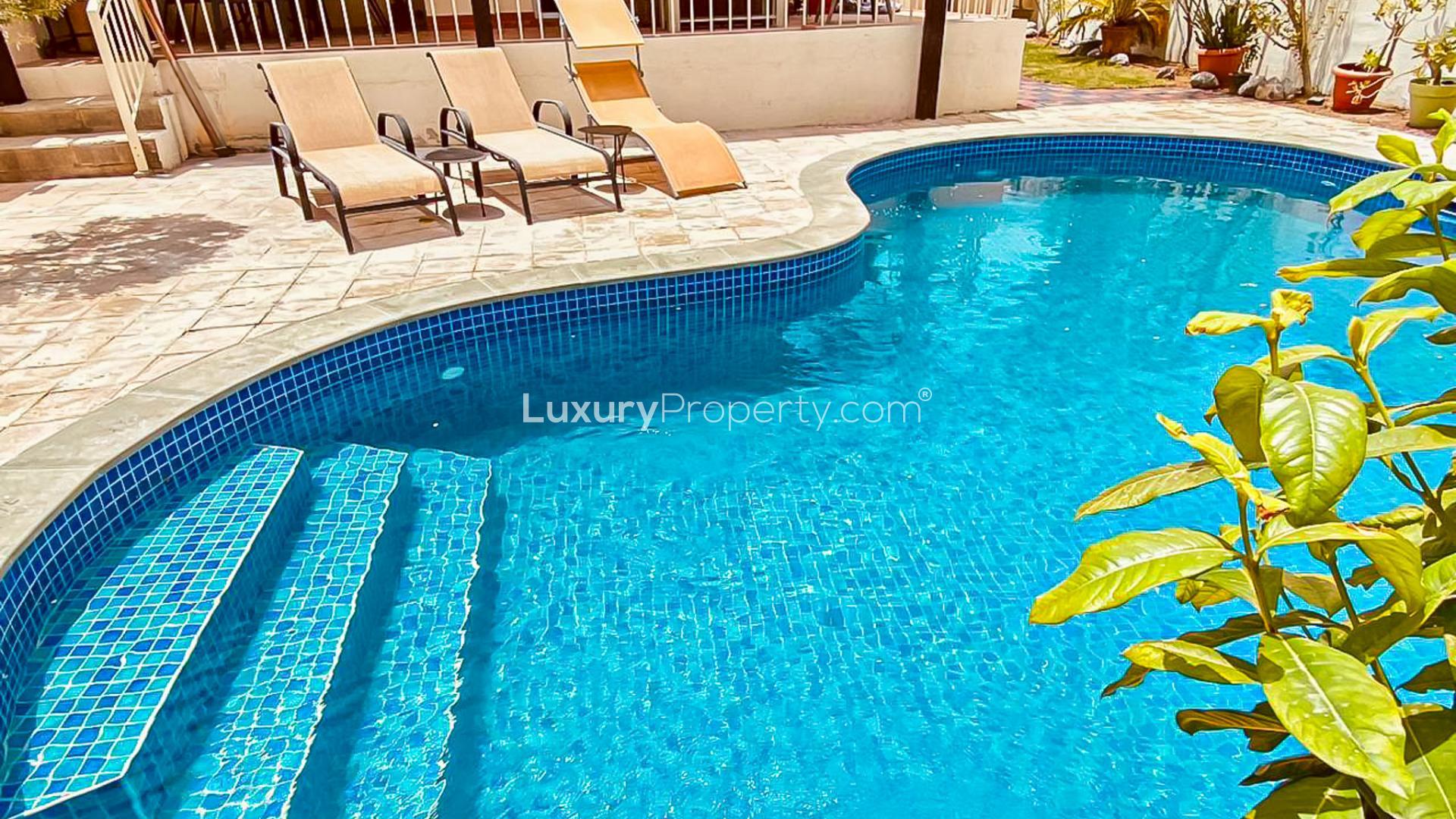 Stylish living room in luxury 3-bedroom villa, Springs 14, available for rent