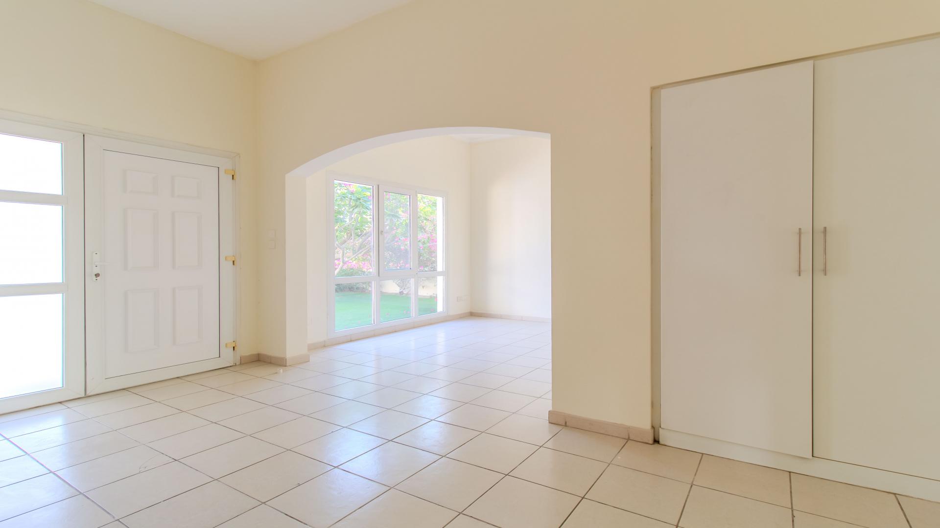 Bright living area with garden view in Meadows 9, Vastu-friendly 3-bedroom villa for rent