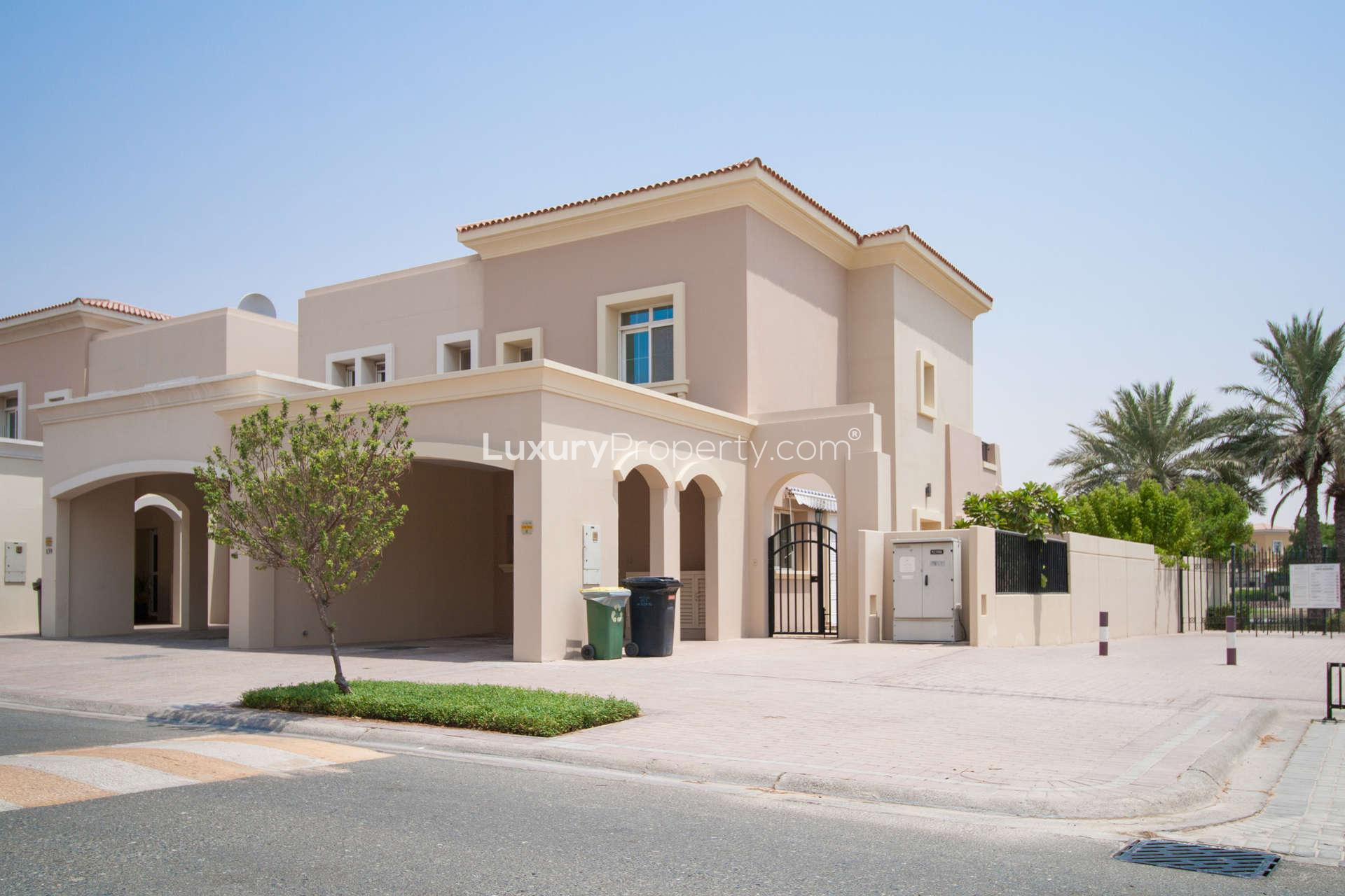 Empty room with sliding glass doors in 3-bedroom townhouse, Al Reem 3, Arabian Ranches