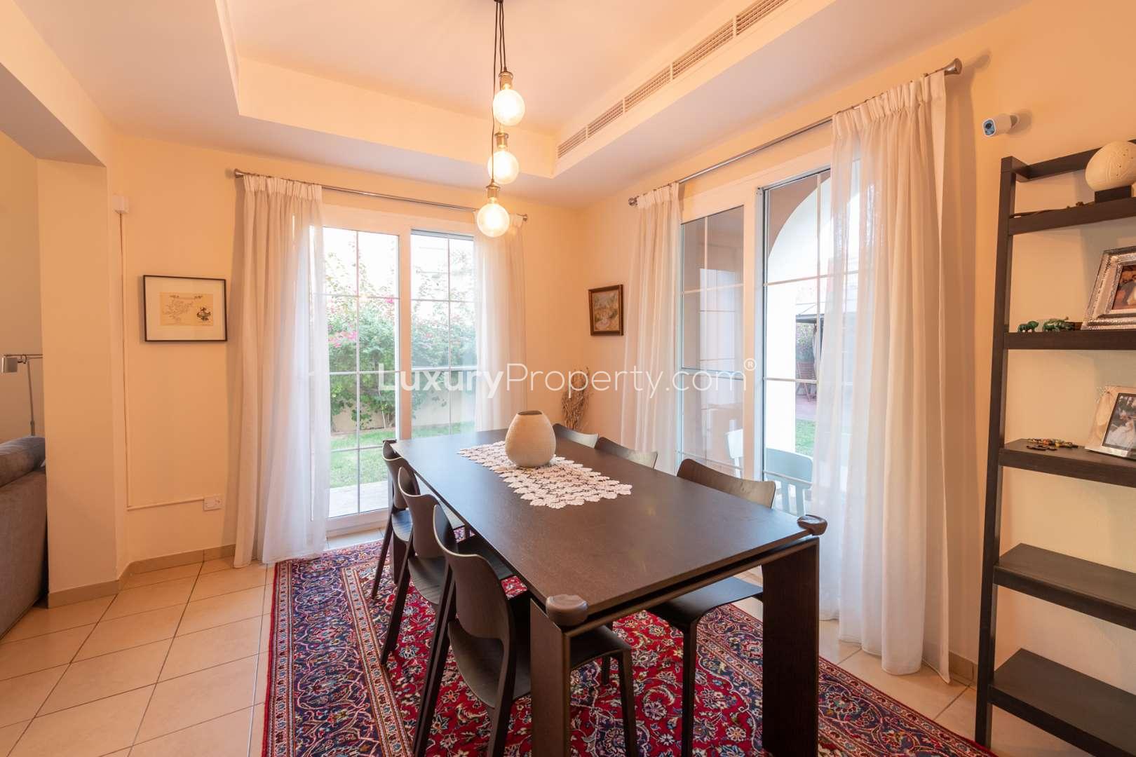 Living room in spacious 3-bedroom townhouse, Al Reem, Arabian Ranches, for rent