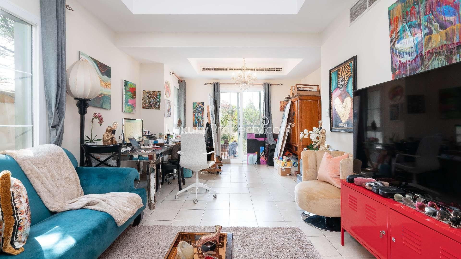 Bathroom with bathtub and vanity in 3-bedroom villa, Al Reem 1, Arabian Ranches
