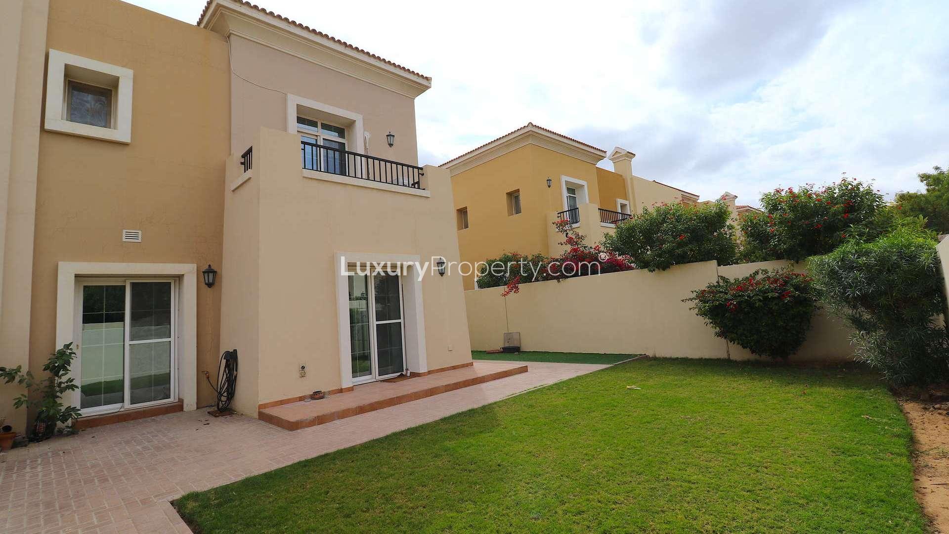 Bright living room in spacious 3-bedroom villa, Al Reem, Arabian Ranches, available for rent