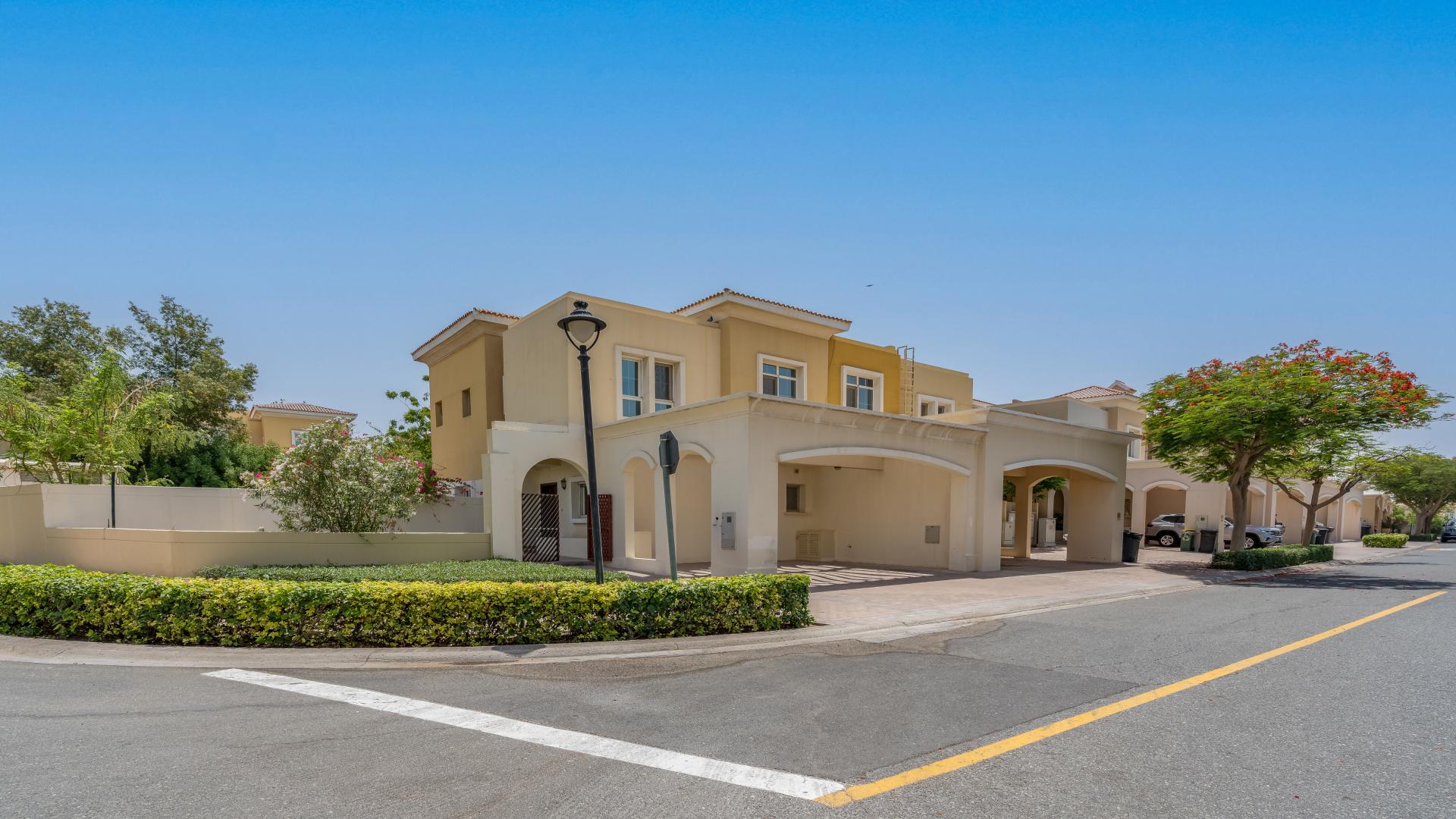 Elegant villa interior with tiled flooring and large windows in Al Reem, Arabian Ranches