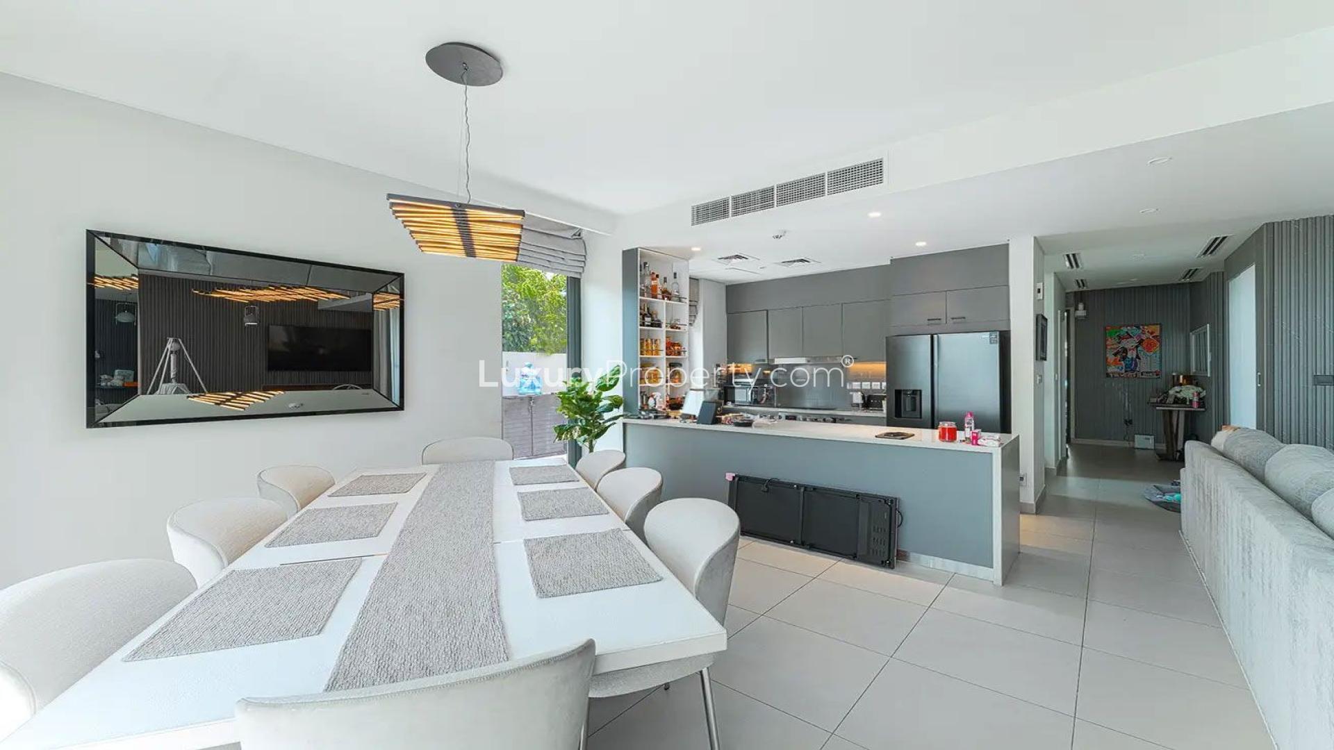 Luxury living room in furnished 3-bedroom villa at Club Villas, Dubai Hills Estate