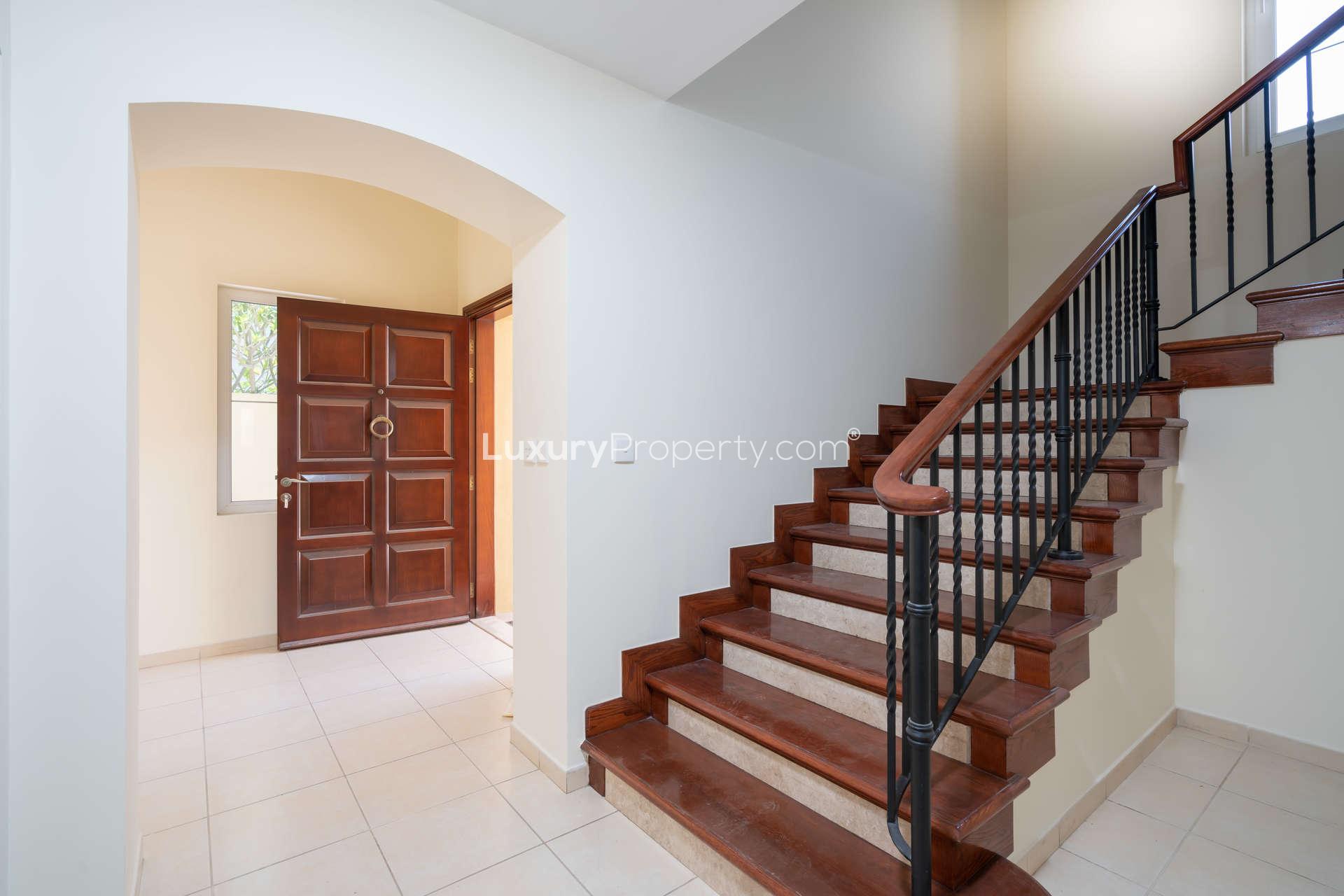 Spacious bedroom with built-in wardrobe in Alvorada villa, Arabian Ranches for rent
