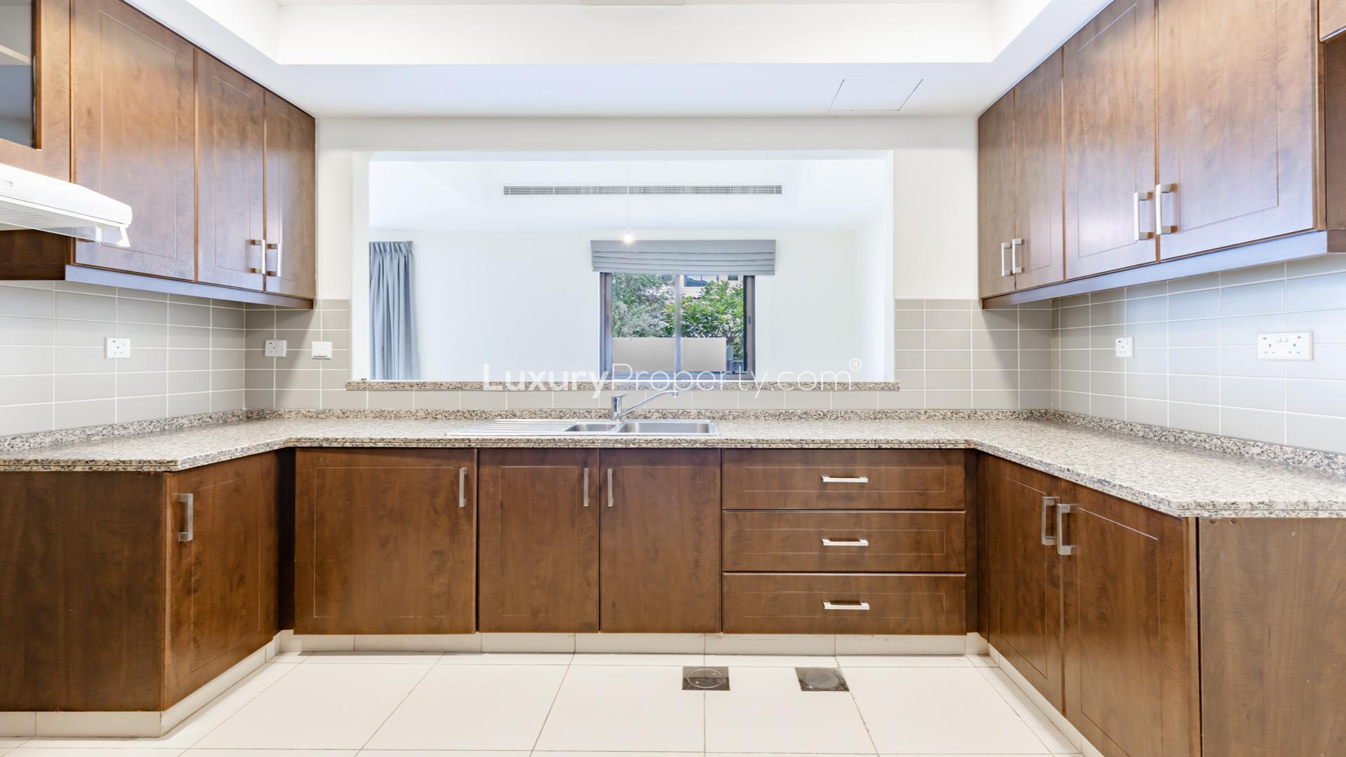 Spacious living area in three-bedroom villa for rent, Central Reem, Mira community