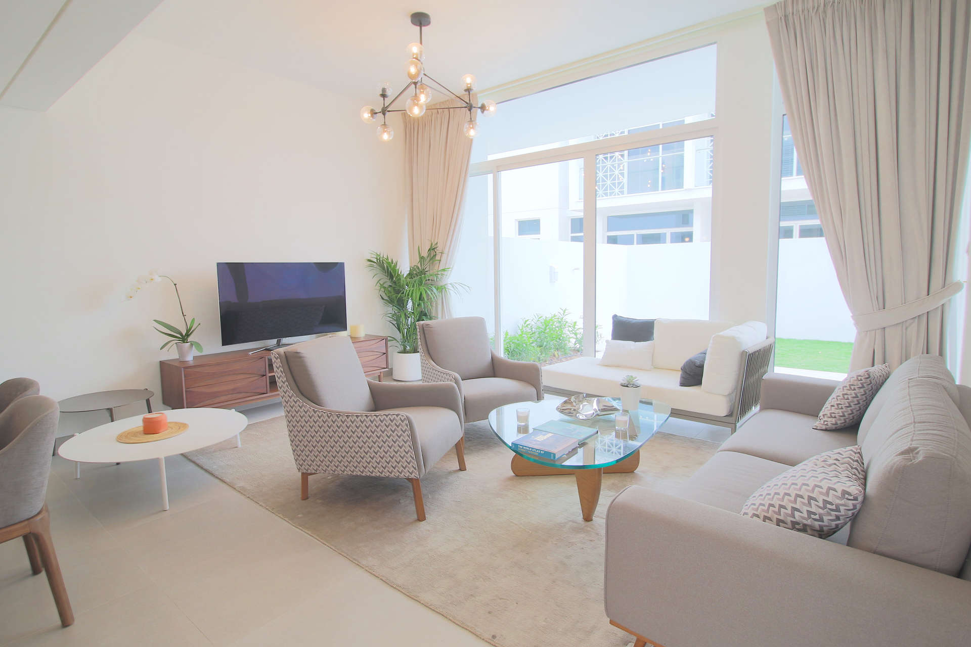 Ground floor plan of 3-bedroom semi-detached duplex in Arabella 1, Mudon, Dubai