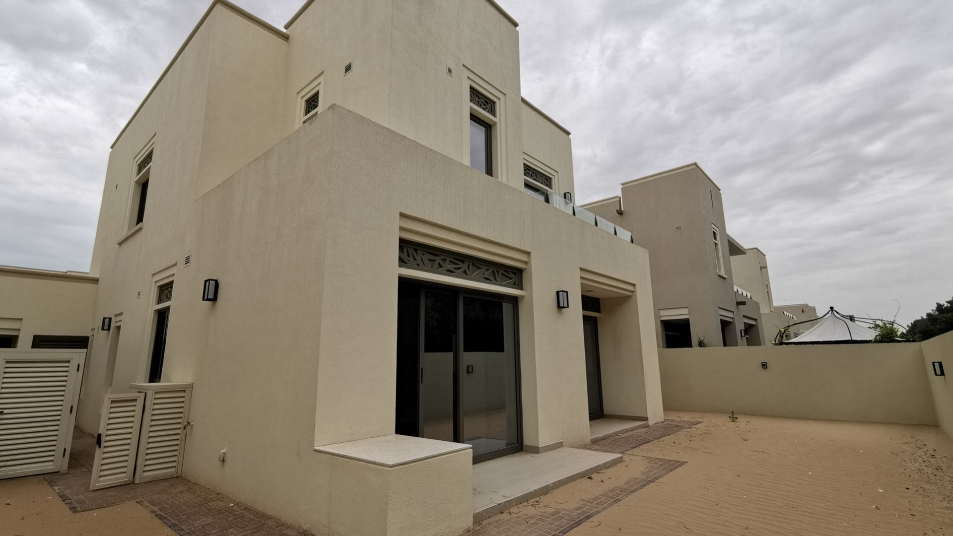 Modern kitchen and living area in Azalea villa, Arabian Ranches 2, available for rent