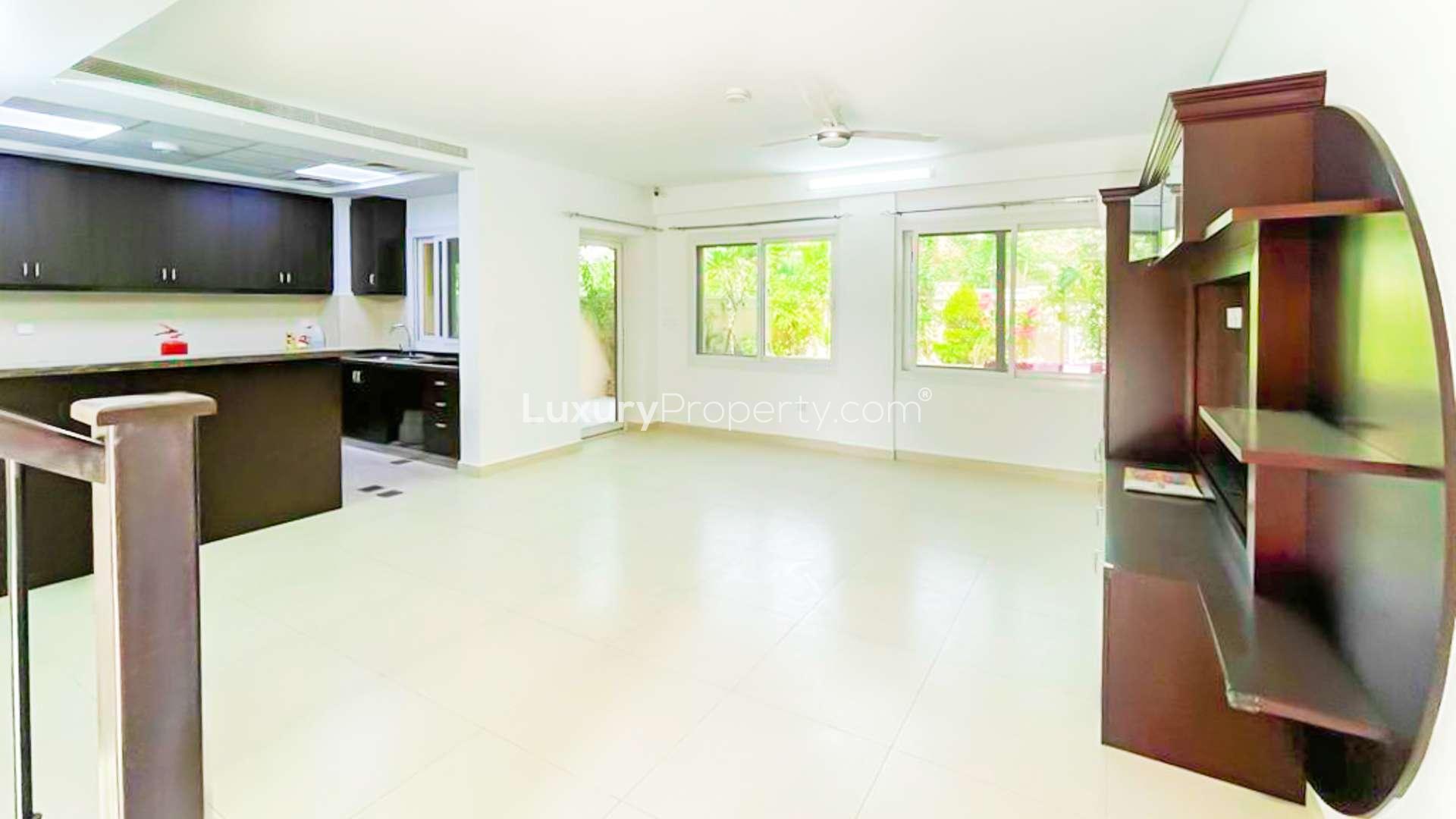 3-bedroom townhouse exterior in Bella Casa, Serena, available for rent with landscaped garden