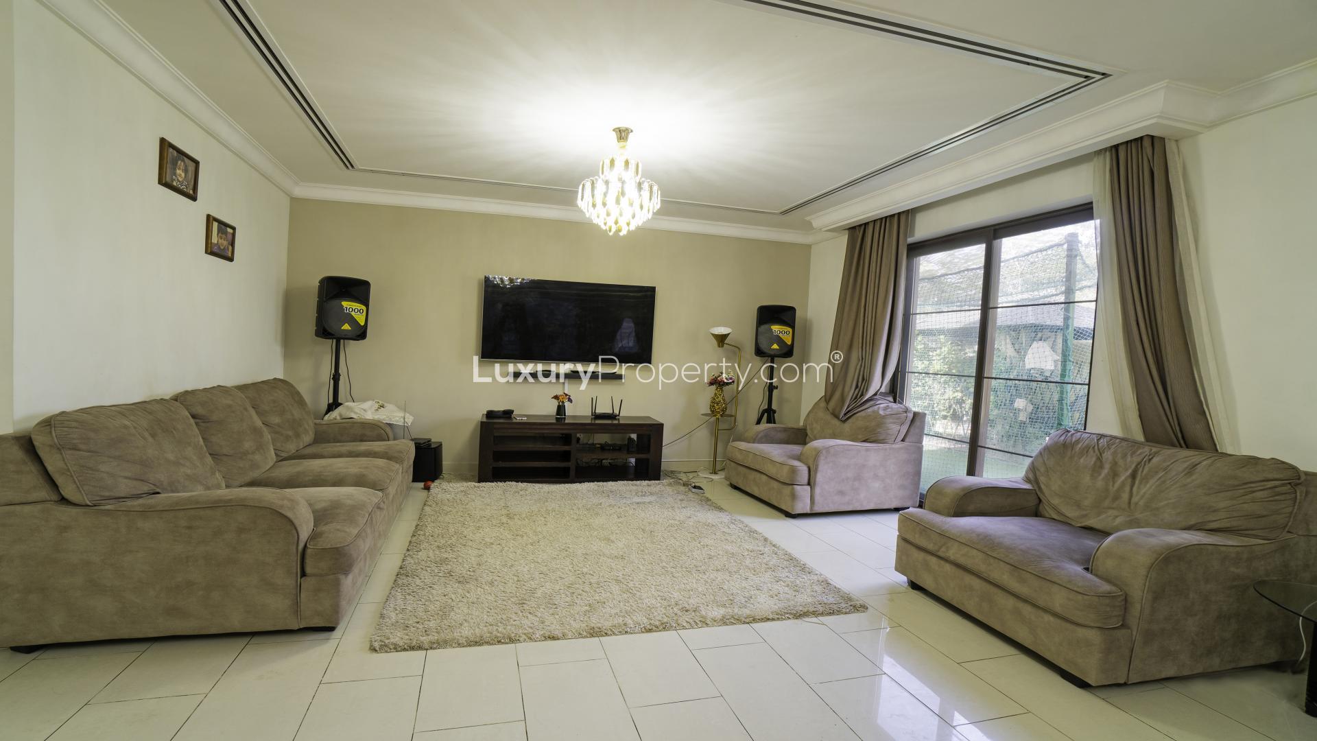 N/A,Living room in 3-bedroom villa, Casa, Arabian Ranches 2, featuring cozy seating and decor