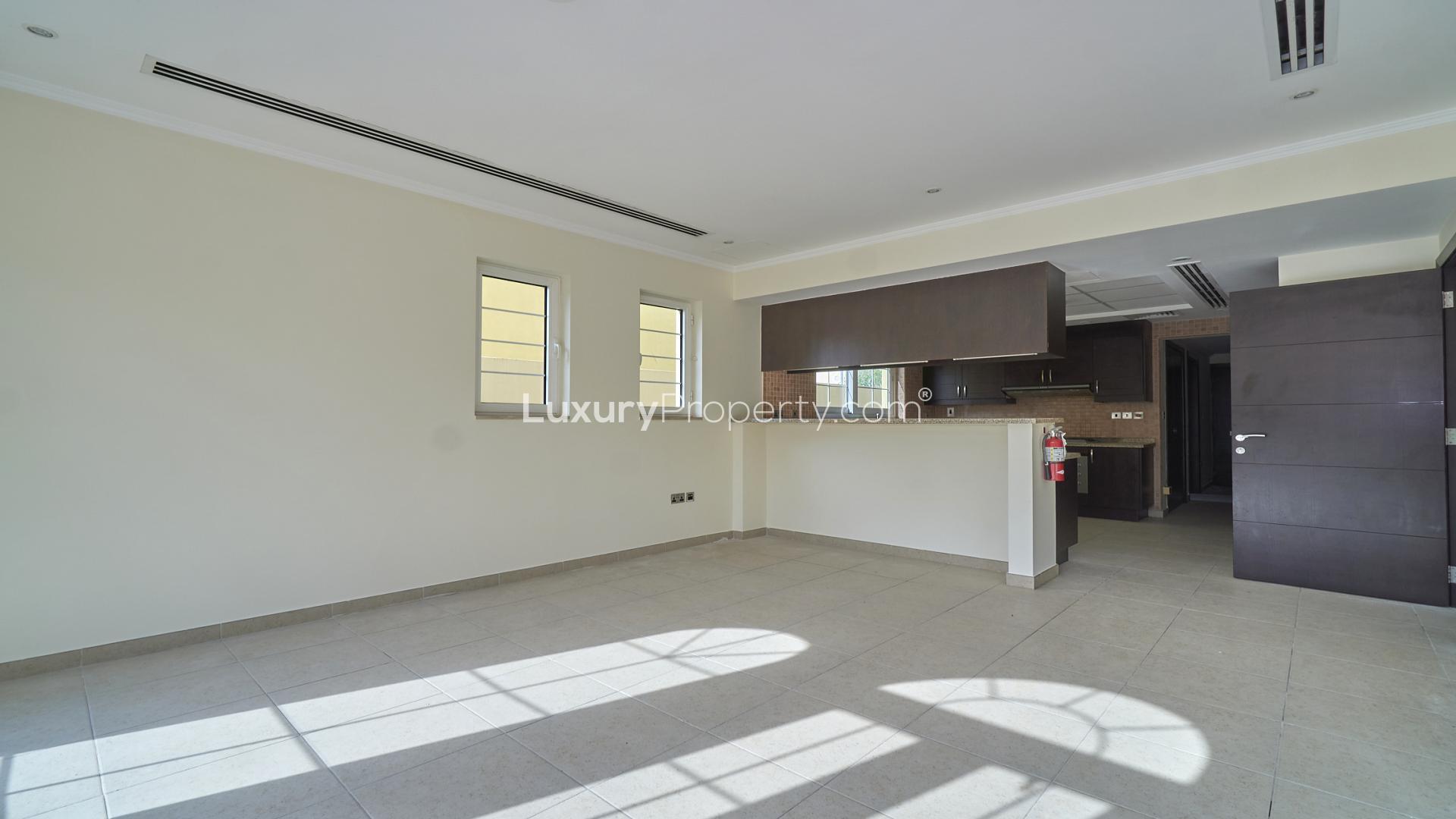 Bright living area in three-bed Jumeirah Park villa, Legacy sub-community, available for rent