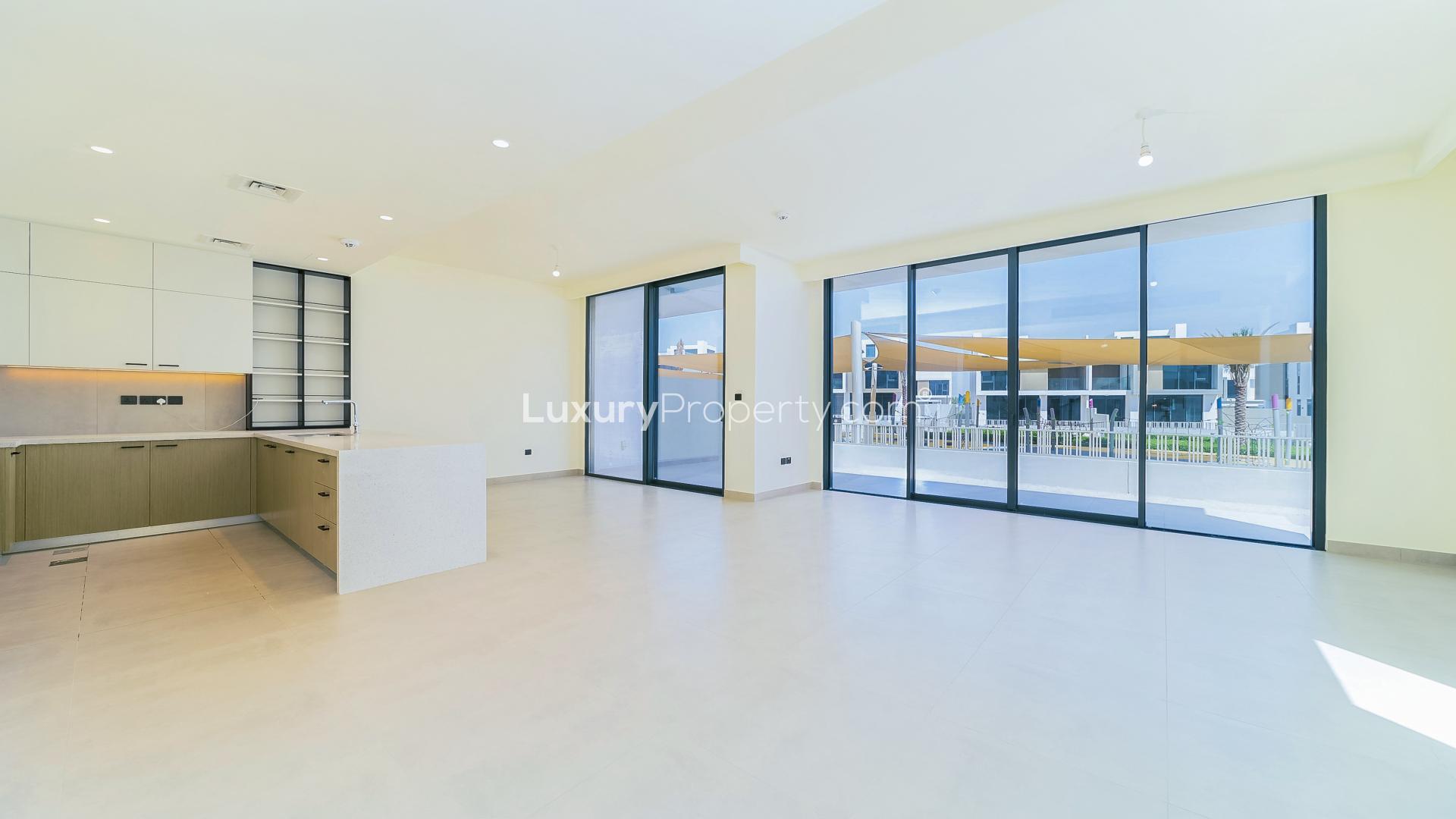 Brand new 3-bedroom villa in Dubai Hills Estate, Golf Grove, with modern design and spacious driveway