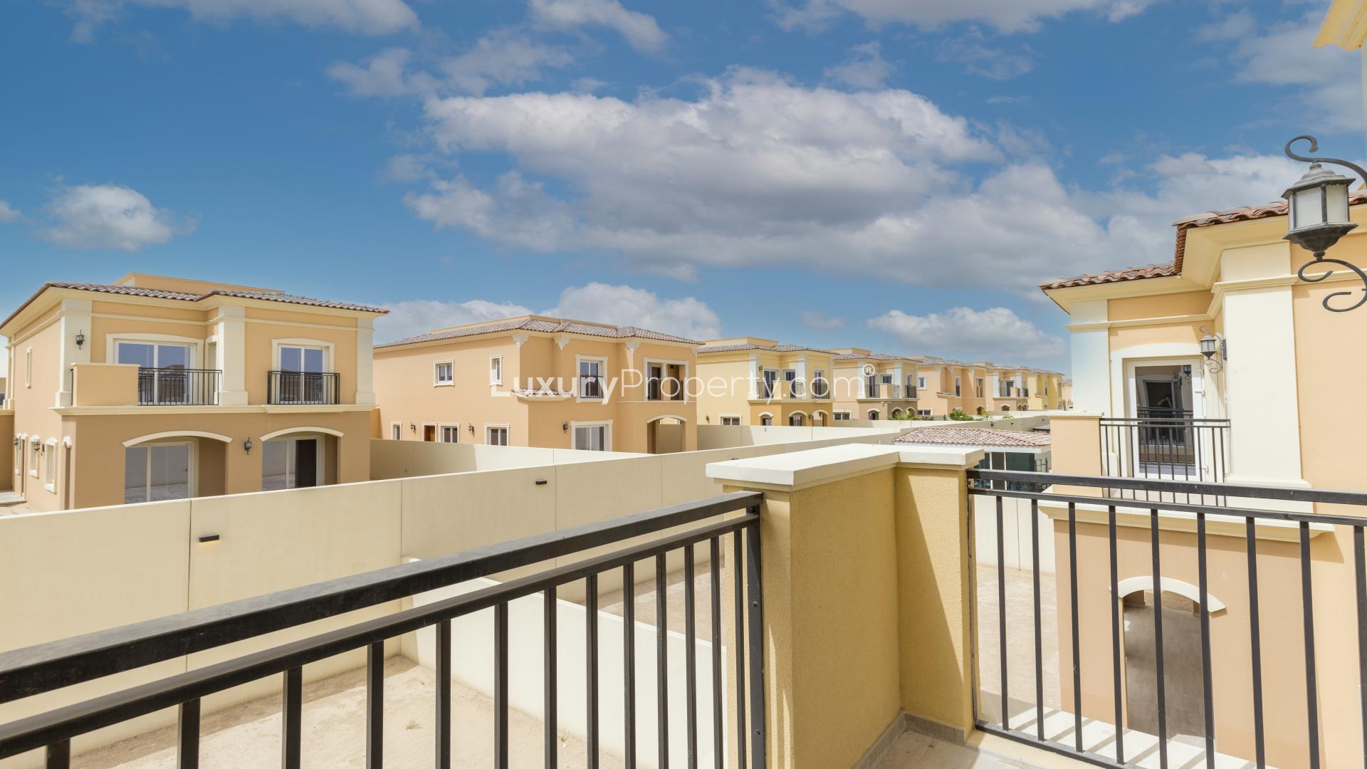 Brand new standalone villa with spacious courtyard in Villanova, Dubai Land, available for rent