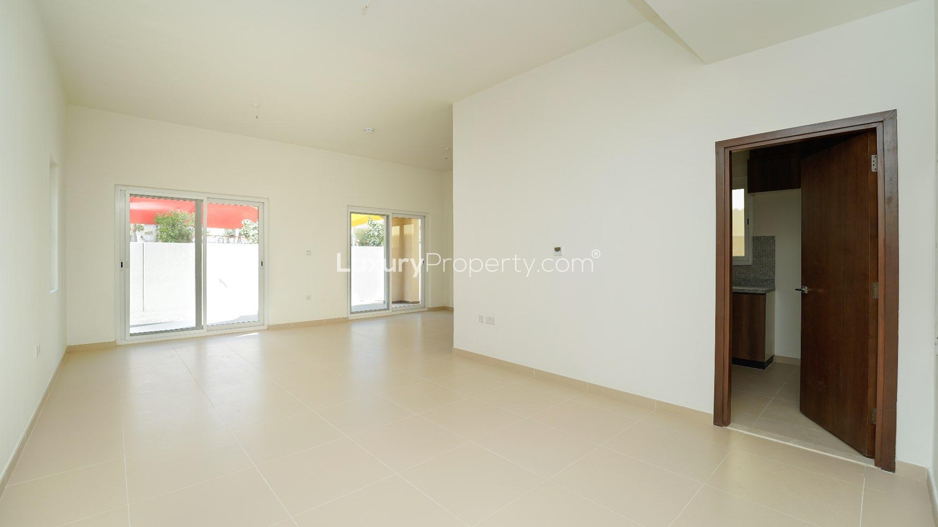 Lovely 3-bed villa with driveway and greenery in Villanova, Dubai Land for rent