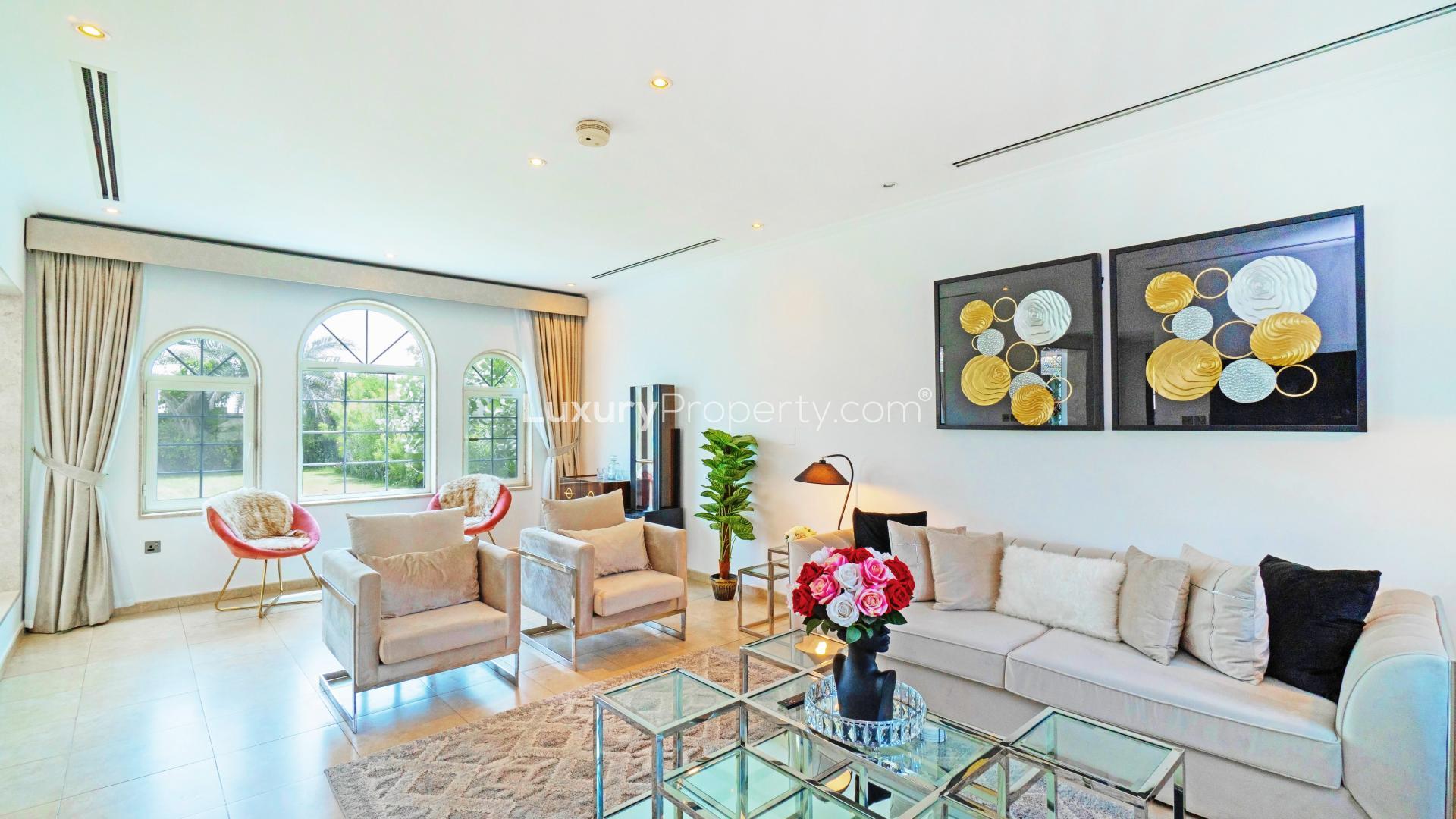 Furnished 3-bedroom villa in Jumeirah Park Legacy with spacious garden and patio area