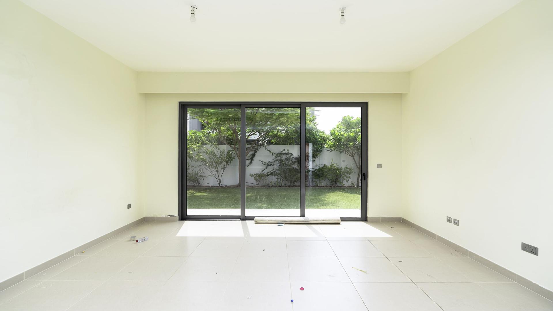 Modern villa interior with garden view in Sidra Villas, Dubai Hills Estate