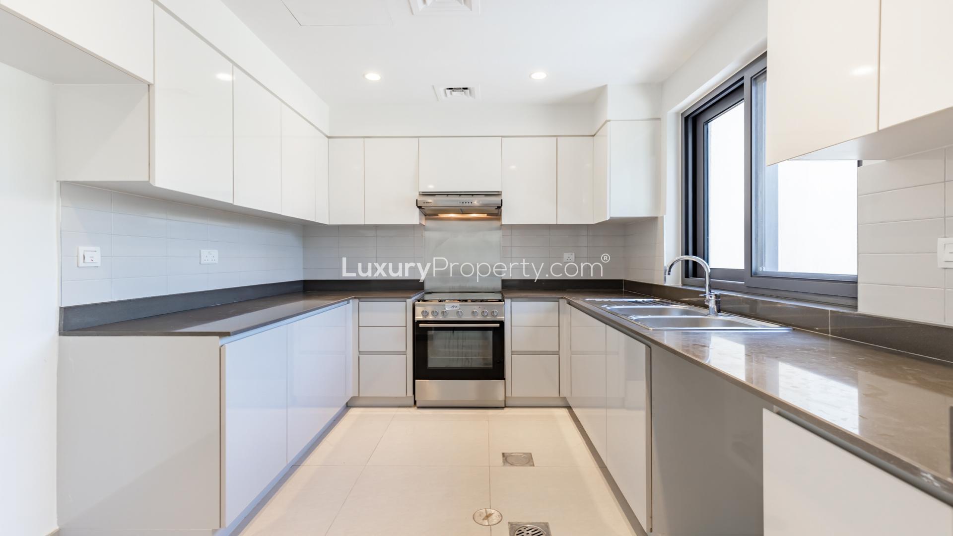 Beautiful garden view from luxury villa in Maple 2, Dubai Hills Estate