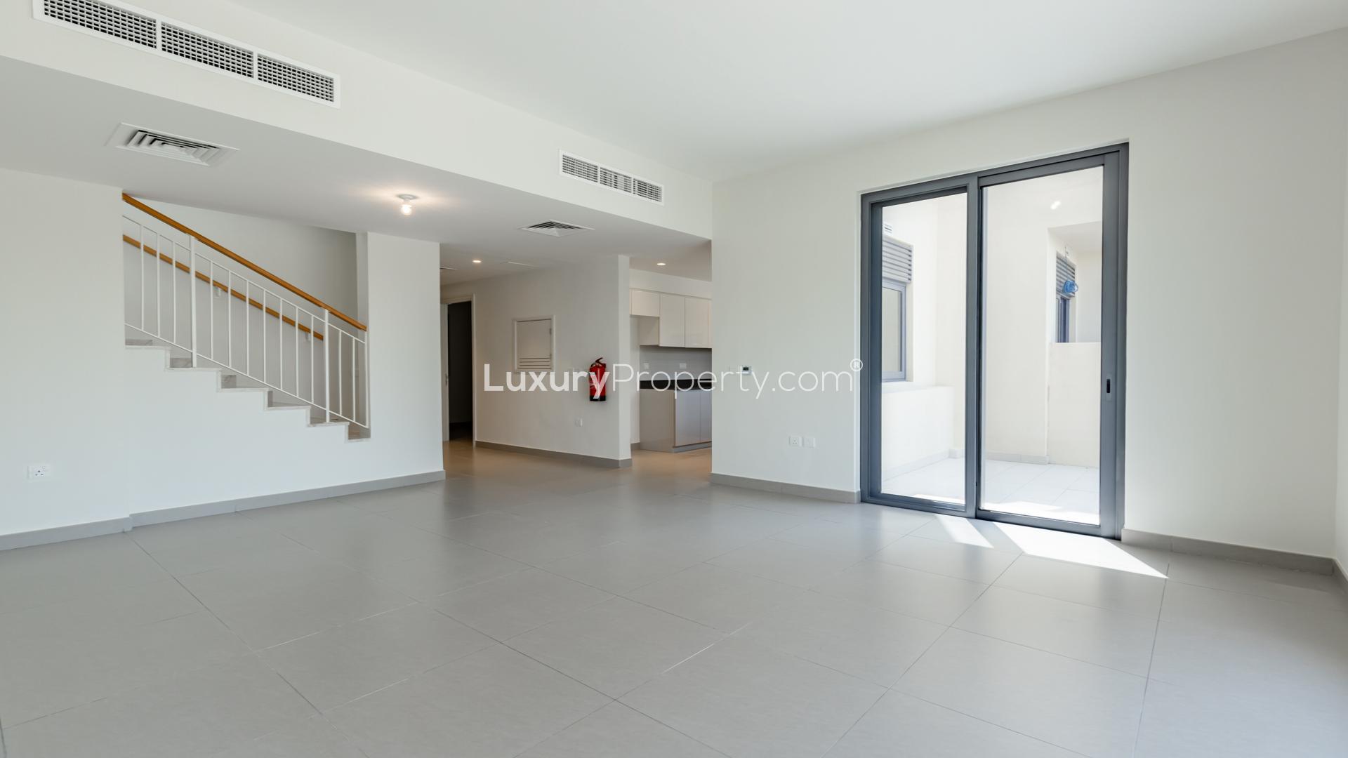 Luxury 3-bedroom villa exterior in Maple 2, Dubai Hills Estate for rent