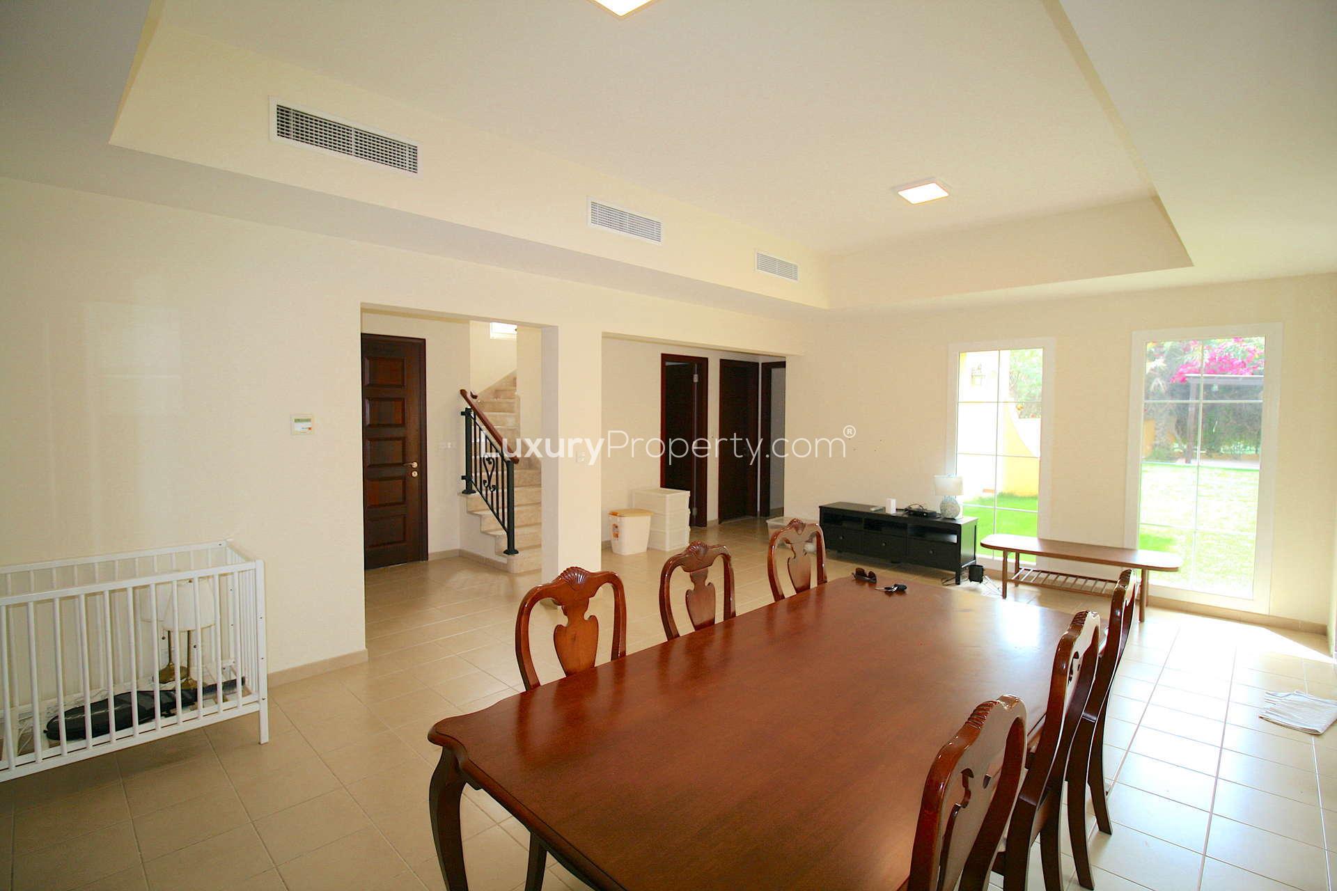 Spacious dining area in Type A Villa, Palmera 2, Arabian Ranches, available for rent