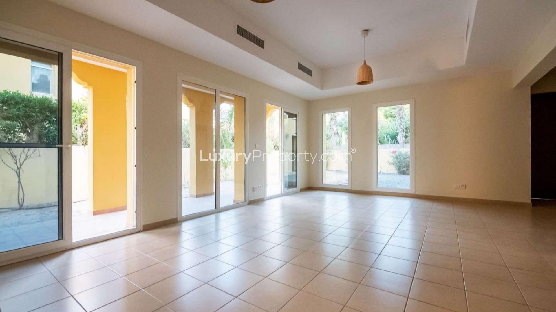 Exterior view of spacious villa for rent in Palmera 4, Arabian Ranches