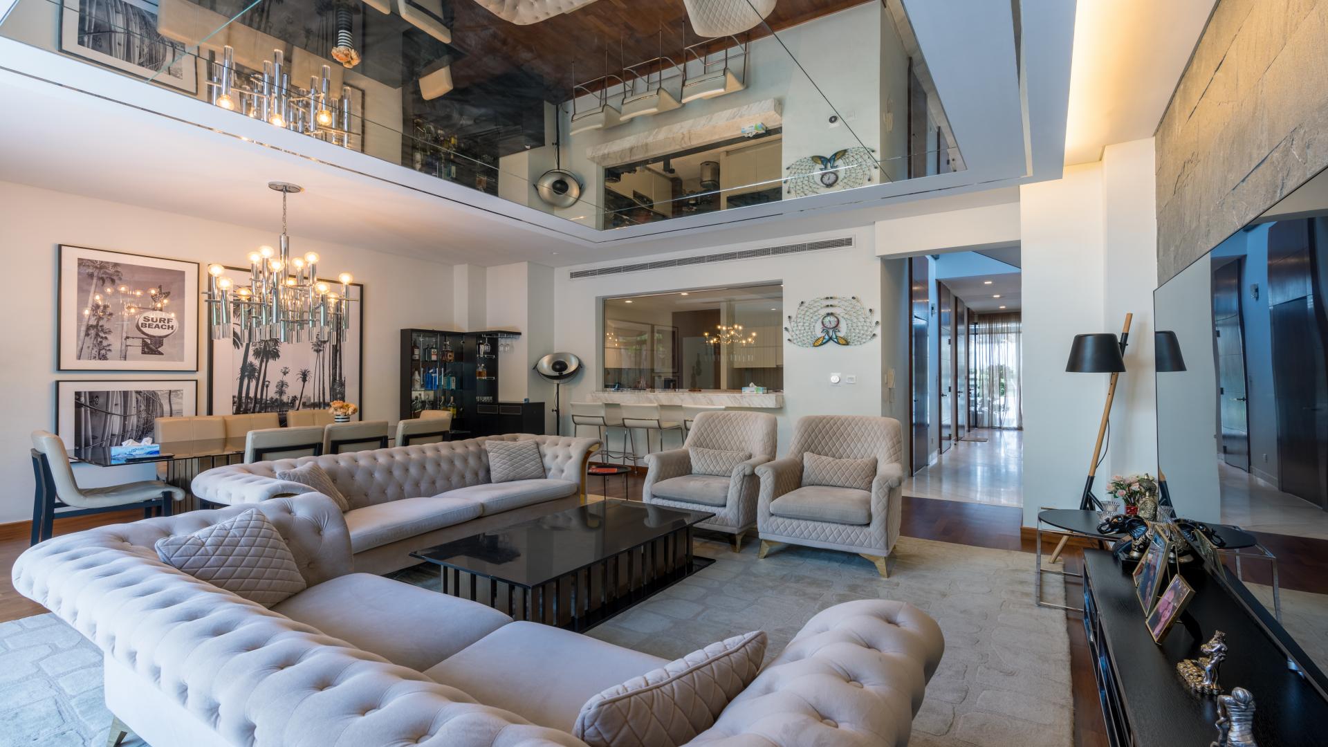 Outdoor patio of 3-bedroom villa in Piccadilly Green, Damac Hills, available for rent