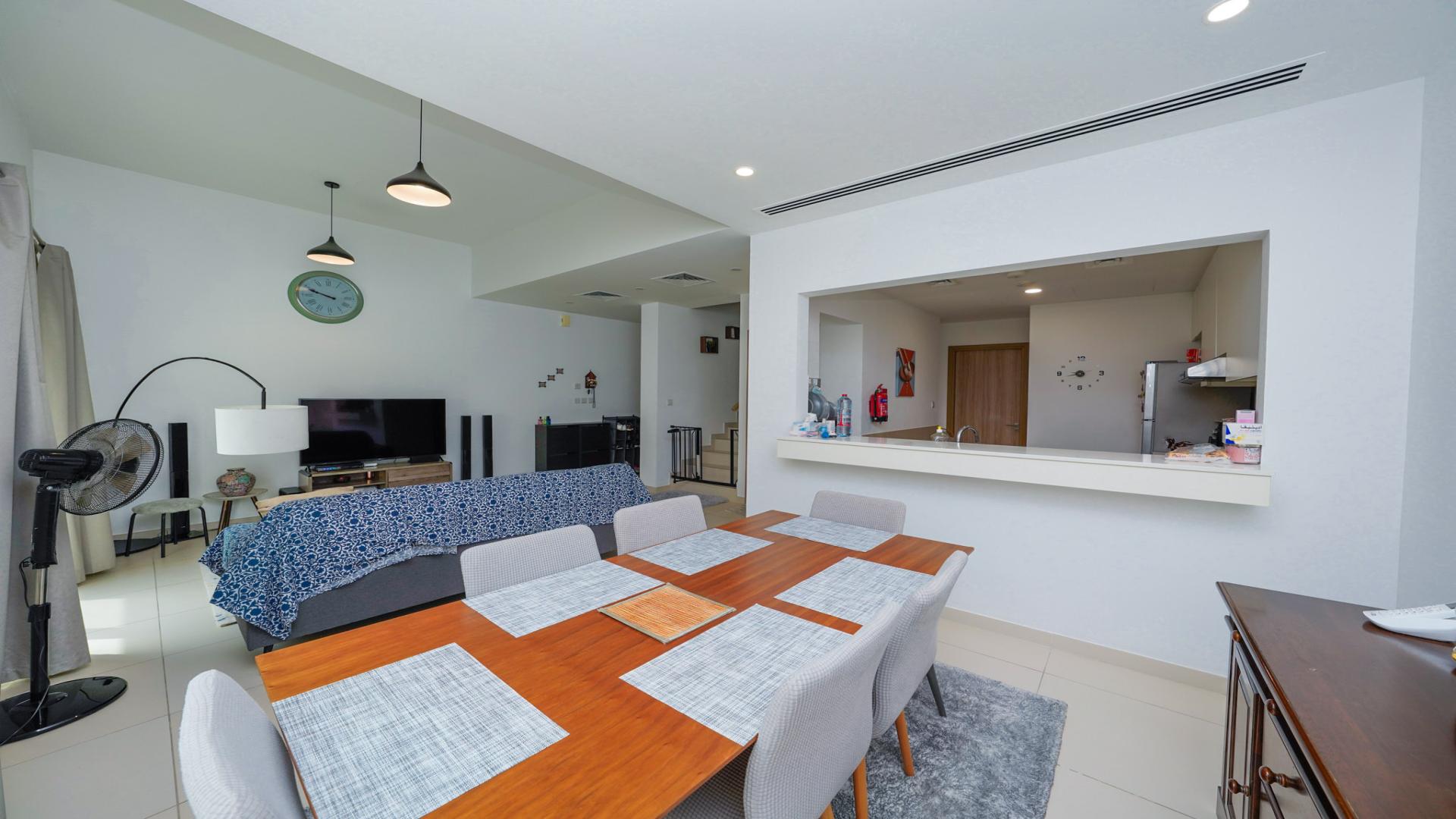 Elegant living area in modern 3-bedroom villa, Villanova, Dubai Land, available for rent